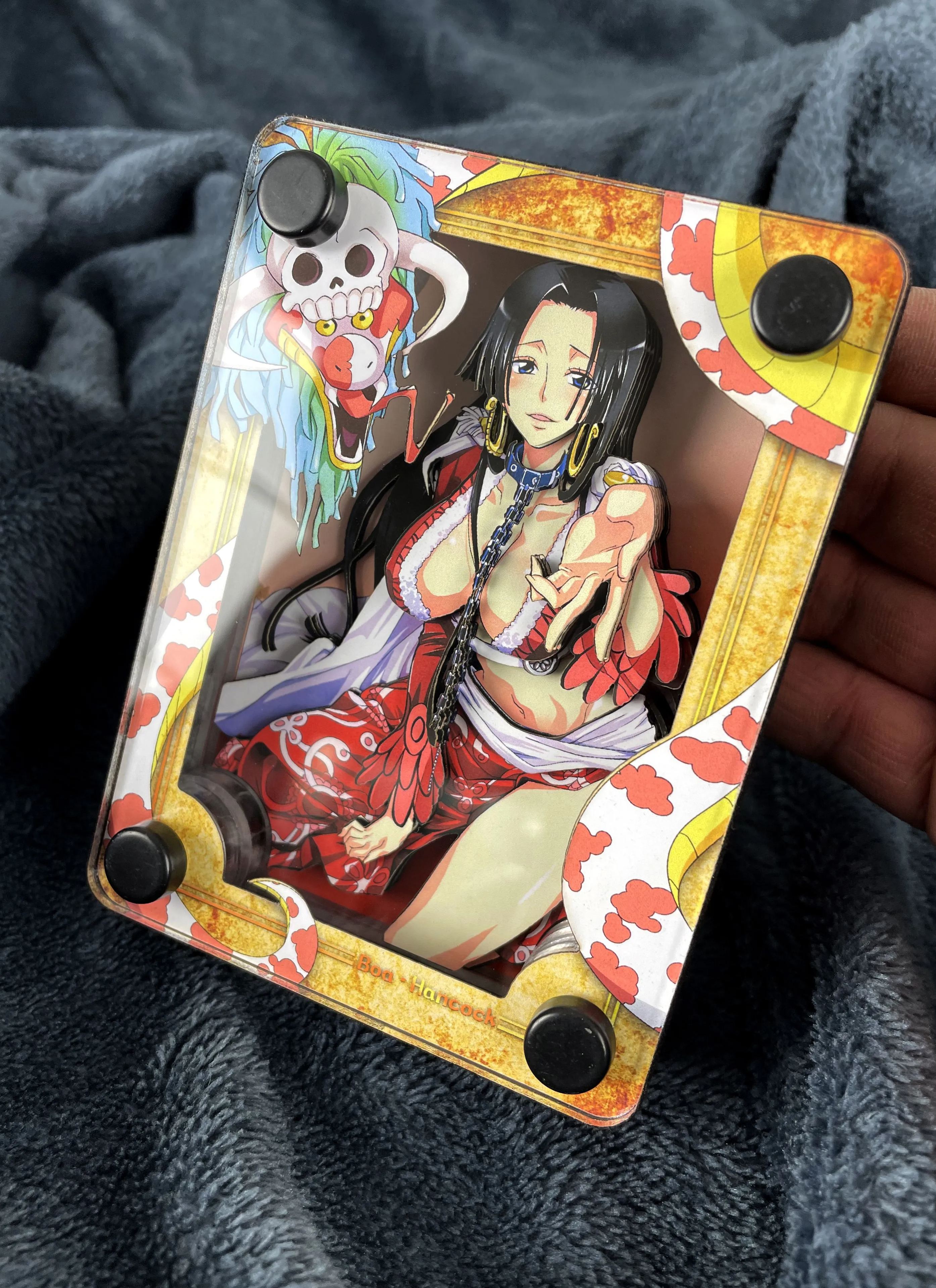 One Piece Queen Boa Han Cook Salome Bad Snake Second Edition 3D Acrylic Brick Display, In Stock