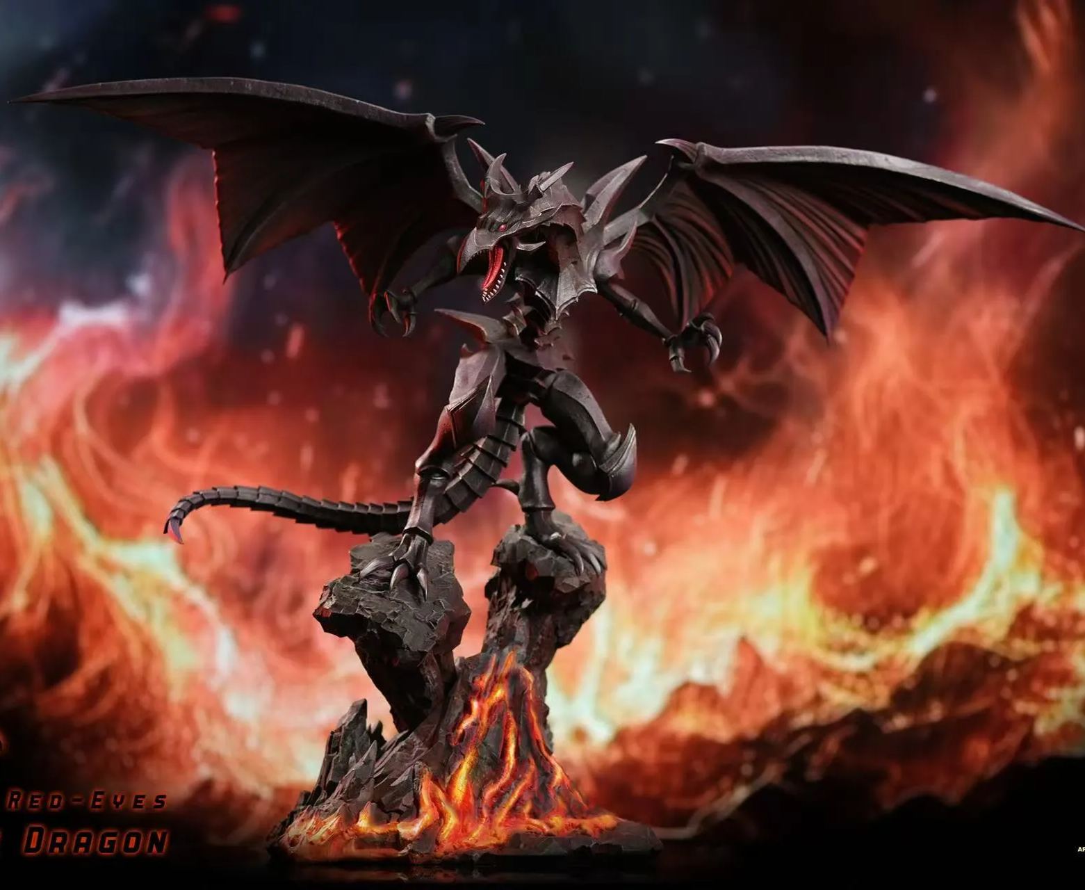 Yu-Gi-Oh! Blue-Eyes White Dragon and Red-Eyes Black Dragon Statue GK, Aftershock Studio, Pre-sale