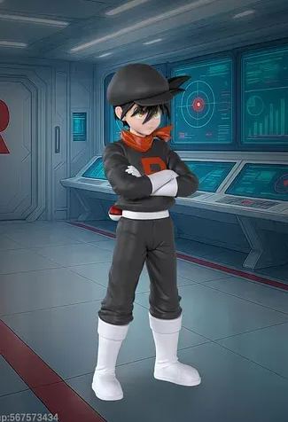 Pokémon-WORLD ZUKAN TEAM ROCKET UNIFORM VER. RED 1/20 SCALE STATUE GK-JB STUDIO Pre-sale