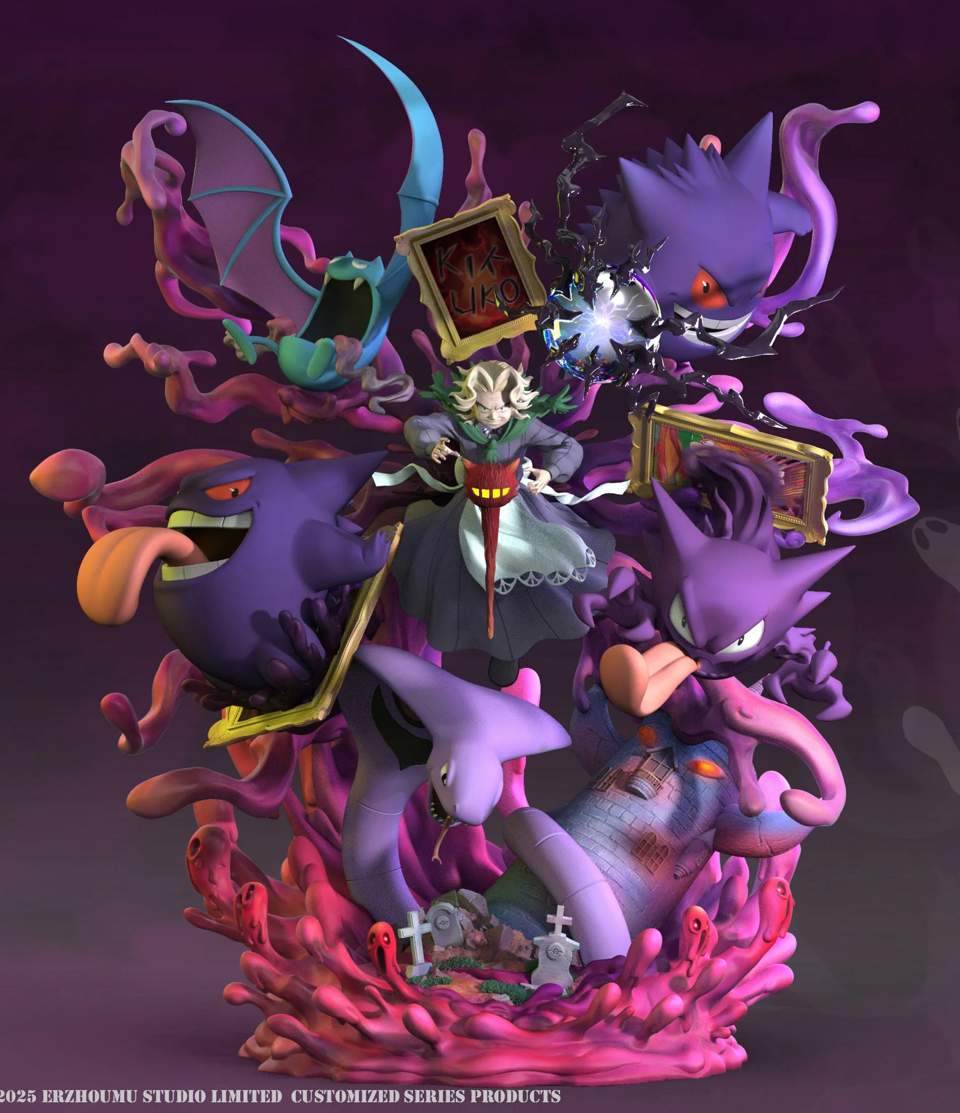 Pokémon Elite Four Agatha Statue (GK)-Er Zhou Mu Studio Pre-sale