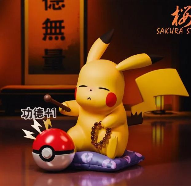 Pokémon Pikachu Tapping the Mokugyo Statue GK-SAKURA Studio Pre-sale