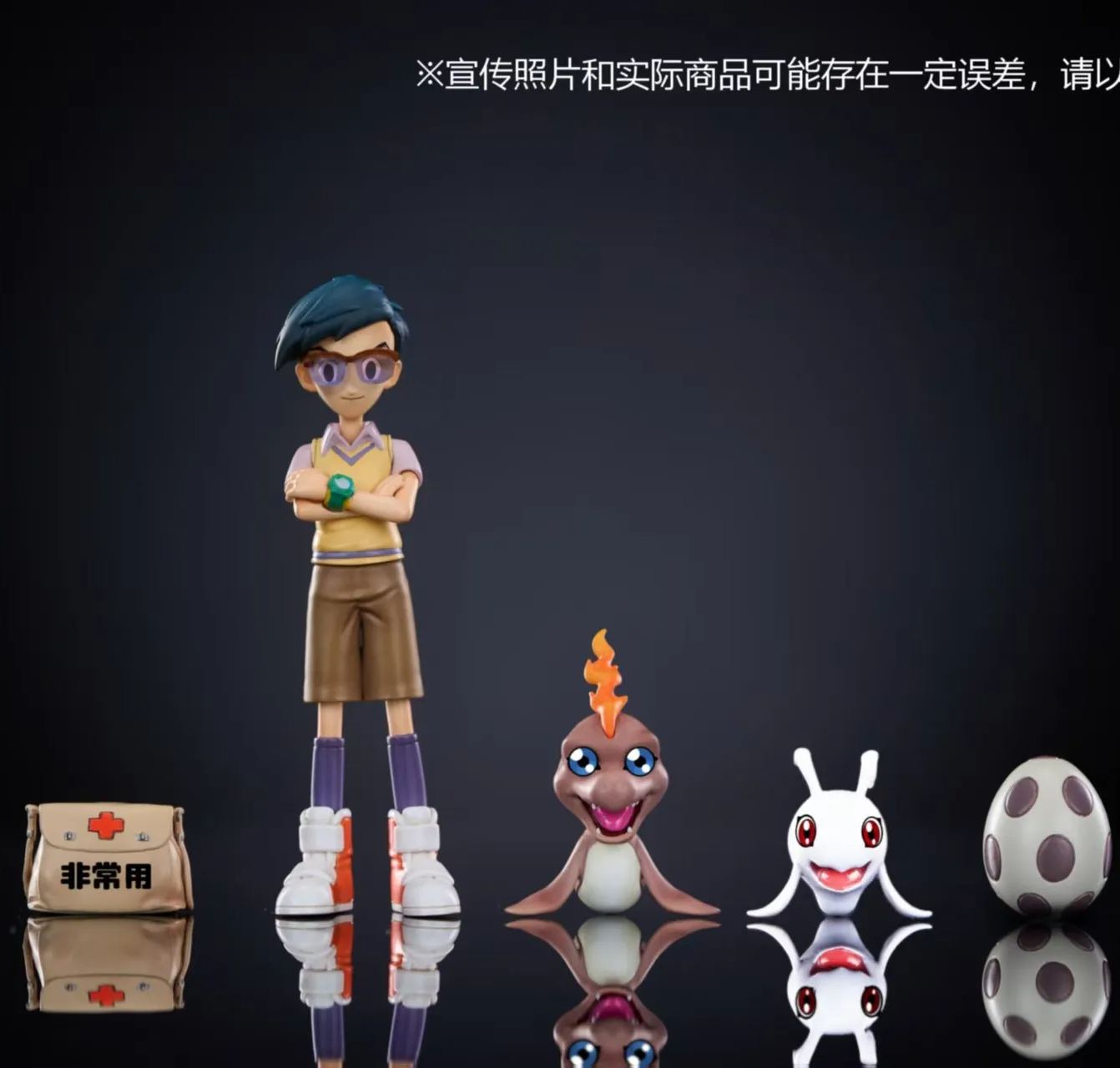 Digimon Joe Kido & Bukamon & Pitchmon & DigiTama Statue(GK)-Genesis Studio