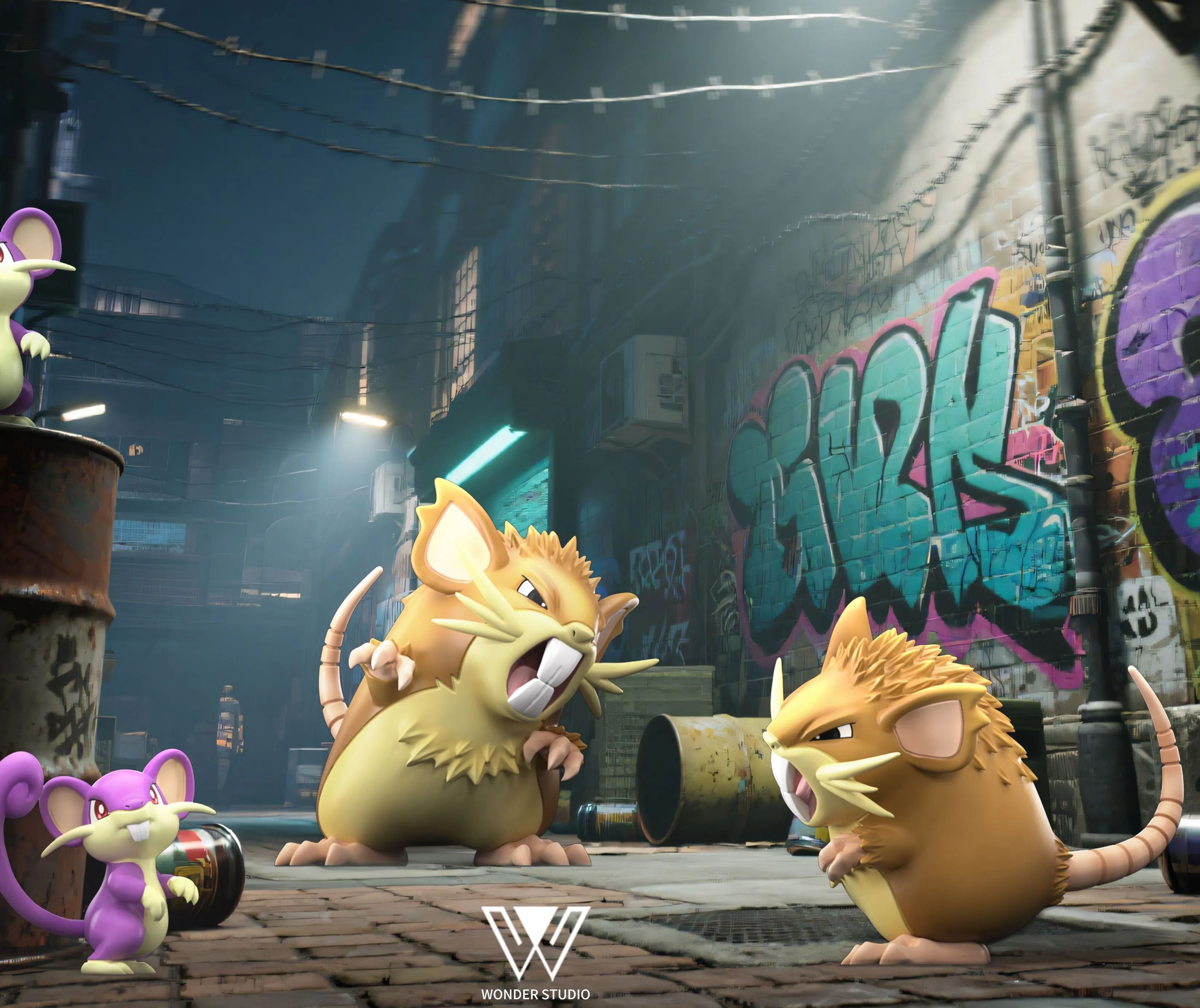 Pokemon Raticate Evolution Set Statue(GK)  -Wonder Studio