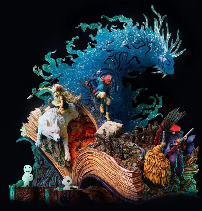 Princess Mononoke with LED Small size Statue(GK) -ZuoBan Studio