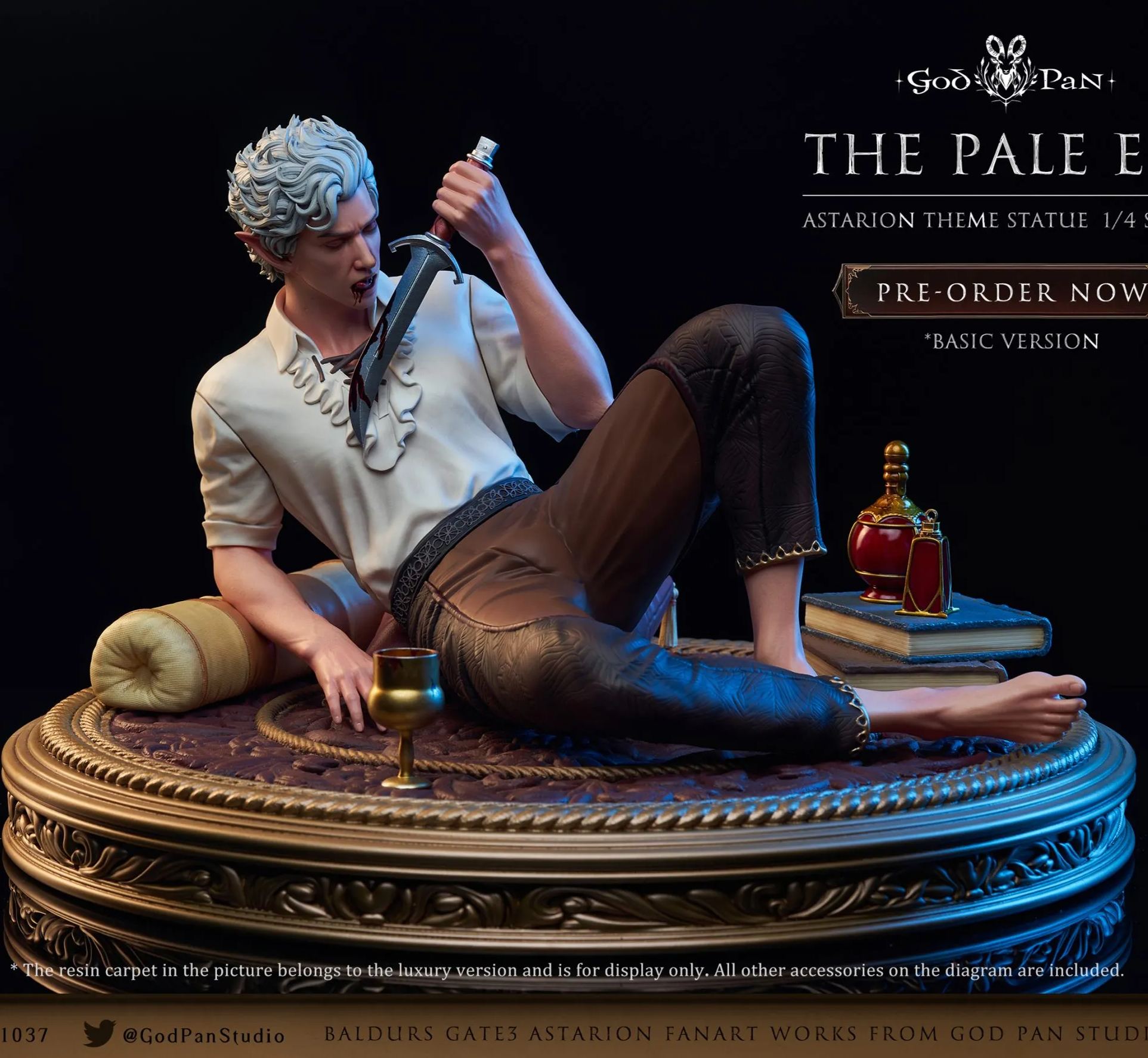 In stock -Baldur's Gate 3 The Pale Elf Astarion Statue(GK) -God Pan Studio