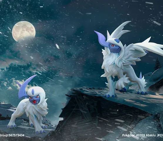 Pokemon Pokedex Series Evolution Group Absol 1/20 Statue(GK)-JB Studio