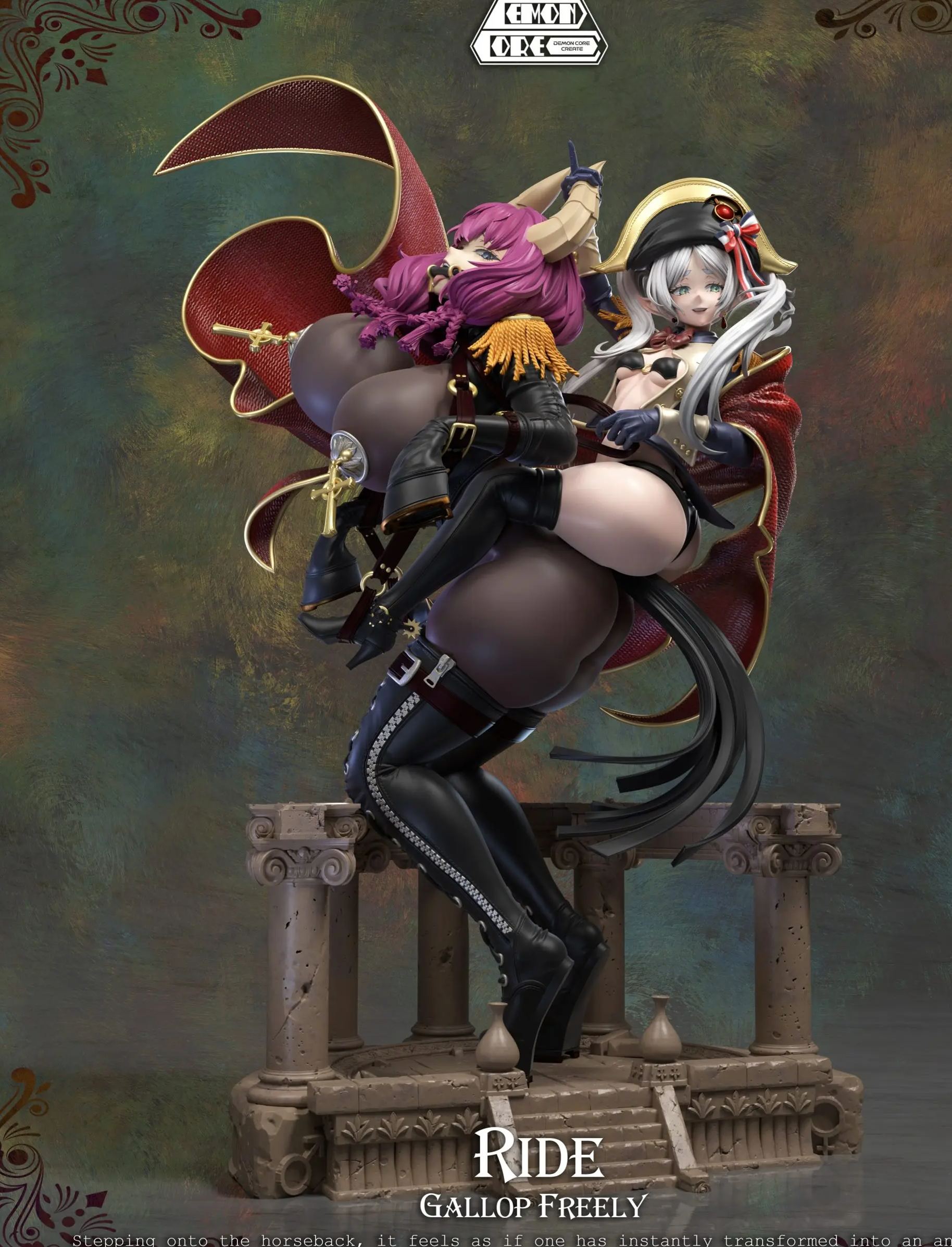 Demon Core Studio - Frieren: Beyond Journey's End Frieren & Aura cosplaying Napoleon Crossing the Alps Statue  (GK) (Adult18+)