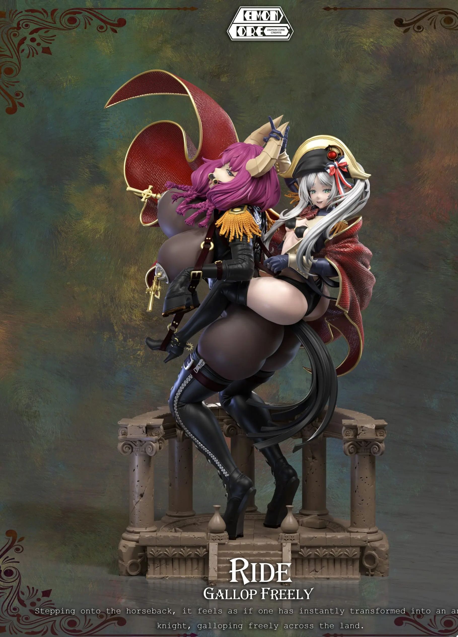 Demon Core Studio - Frieren: Beyond Journey's End Frieren & Aura cosplaying Napoleon Crossing the Alps Statue  (GK) (Adult18+)