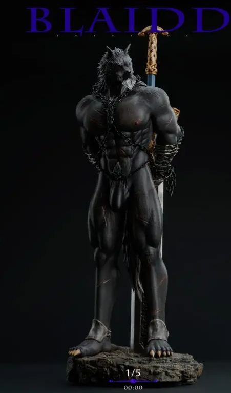 Ling Dian Studio - Blaidd Elden Ring Statue