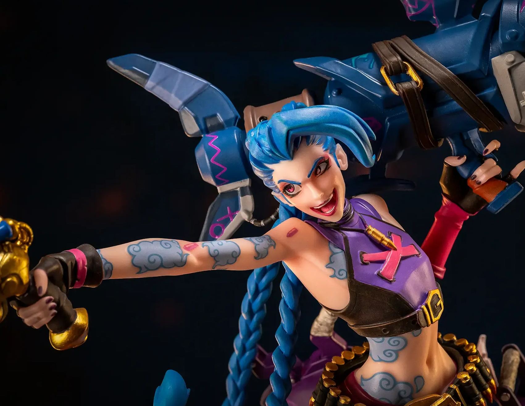 PureArts Studio - League of Legends 2XKO Jinx and Warwick VS Ahri and Ekko 1/ 10 Scale Statue (Licensed)