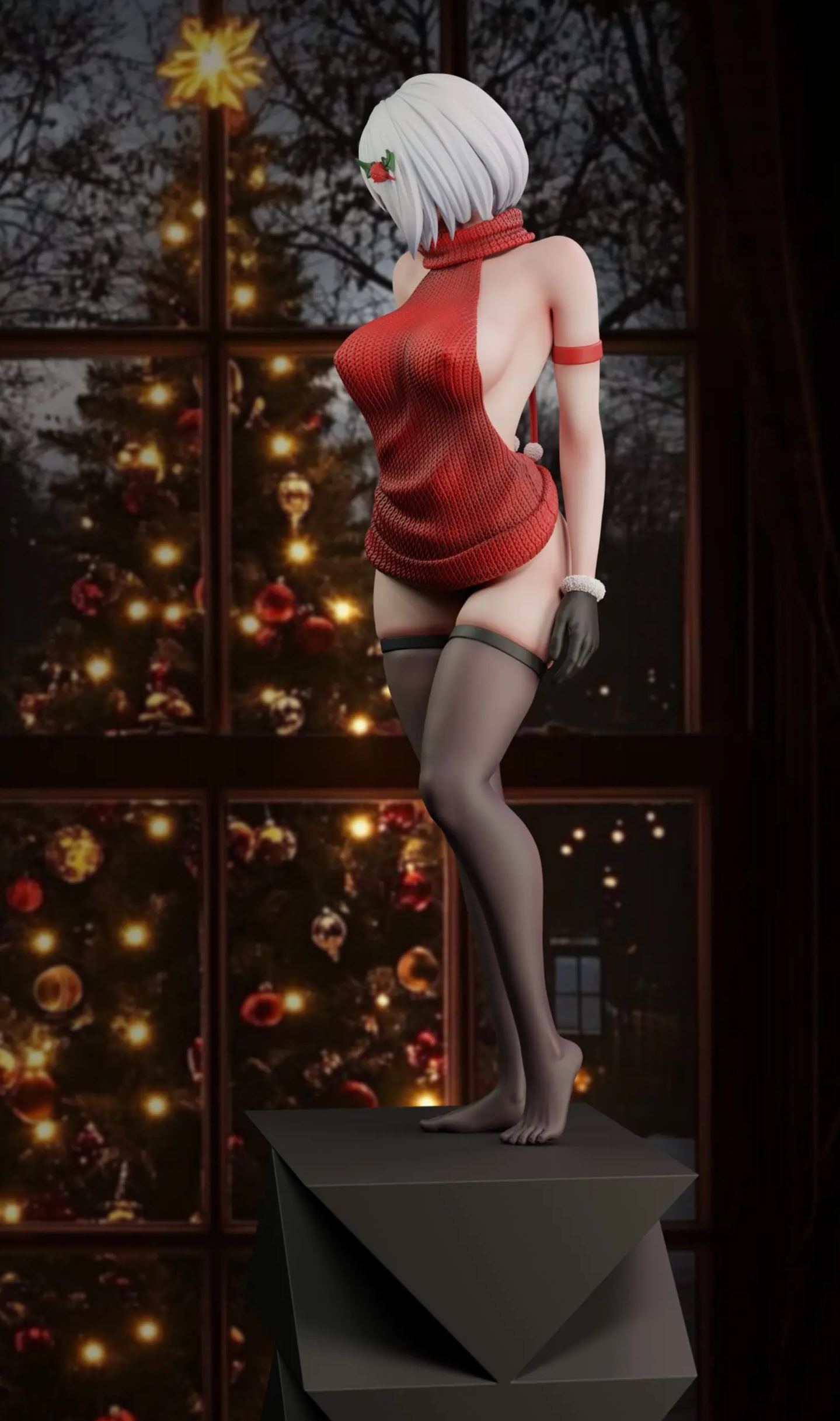 Whale Studio -  NieR: Automata Red Sweater 2B 1/4 Scale Statue