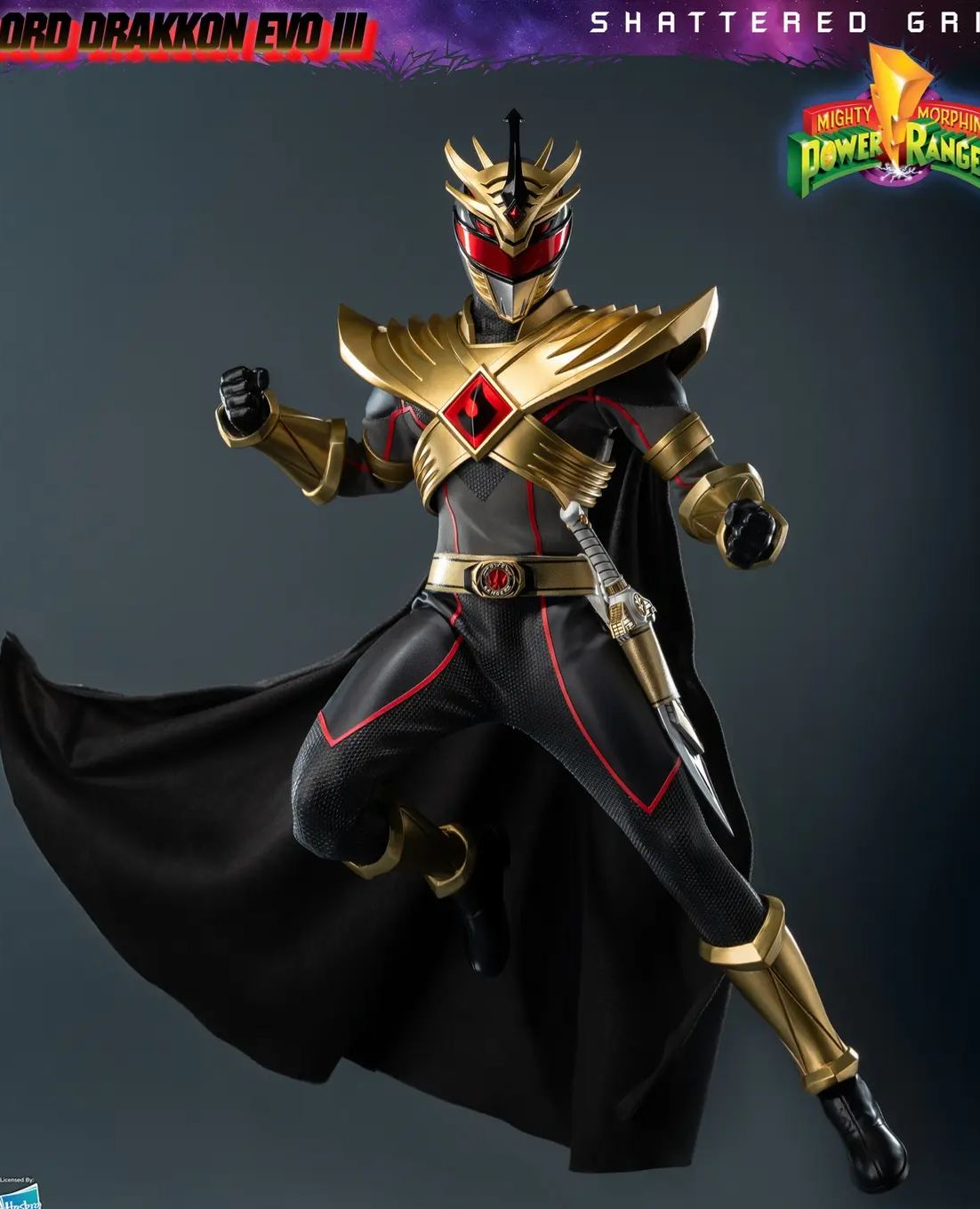 Threezero - Mighty Morphin Power Rangers: Shattered Grid FigZero 1/6 Lord Drakkon Evo III 3Z10260W0 (Licensed) Action Figure 