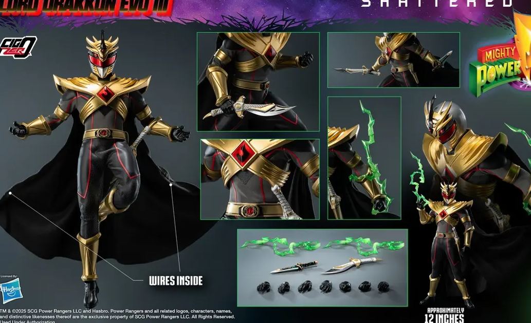 Threezero - Mighty Morphin Power Rangers: Shattered Grid FigZero 1/6 Lord Drakkon Evo III 3Z10260W0 (Licensed) Action Figure 