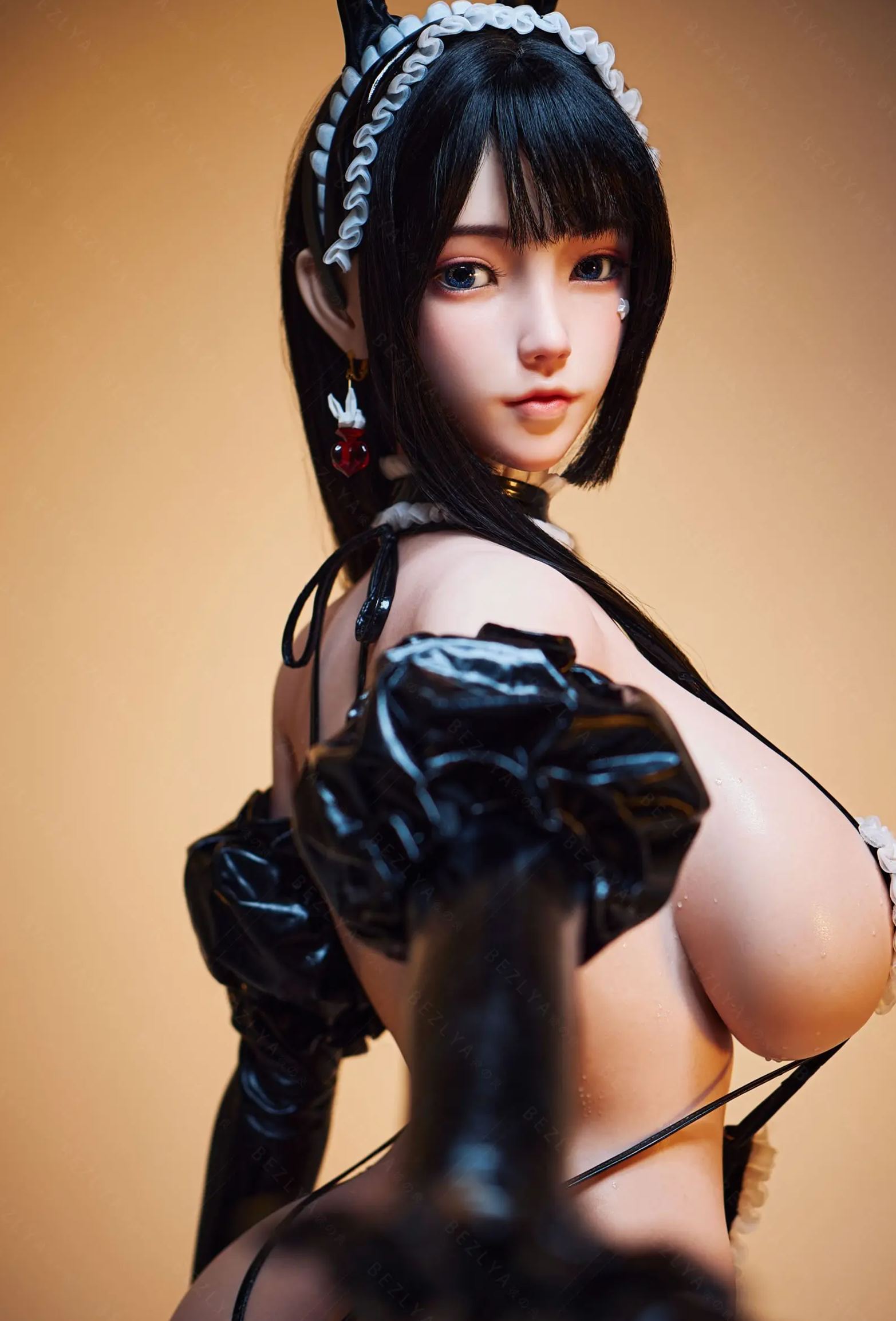 Bezlya - 2.2 Series Casino Bunny Girl - Coral - No.1 Makeup 1/1 Silicone Doll (Licensed) Statue