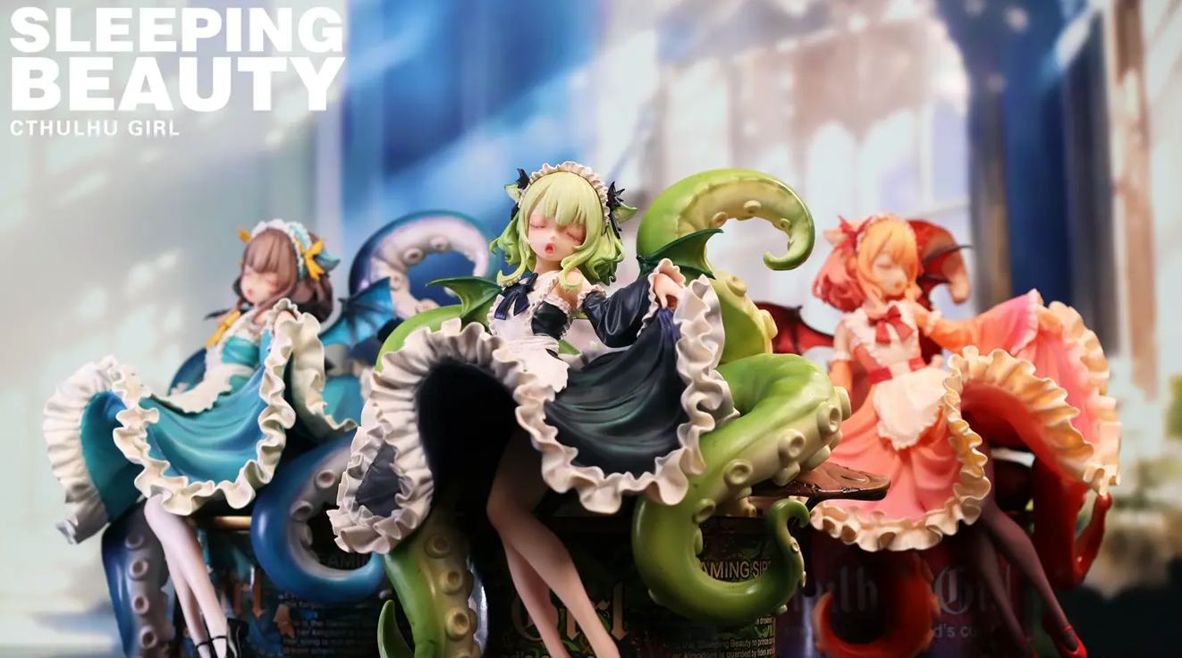 WeArtDoing Studio - Sleeping Beauty-Cthulhu Girl-Abyss Bloom X Phantom Blue X Crimson Tide (Licensed) Statue