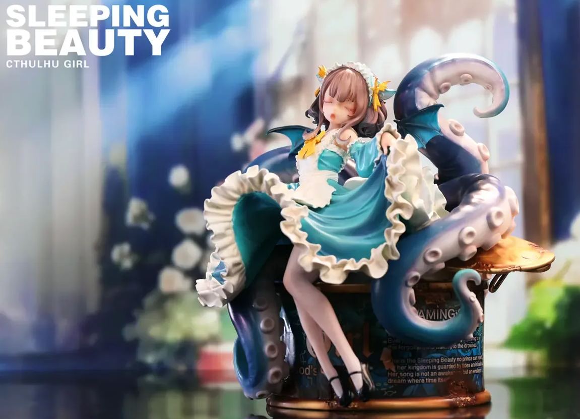 WeArtDoing Studio - Sleeping Beauty-Cthulhu Girl-Abyss Bloom X Phantom Blue X Crimson Tide (Licensed) Statue