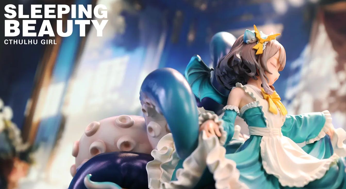 WeArtDoing Studio - Sleeping Beauty-Cthulhu Girl-Abyss Bloom X Phantom Blue X Crimson Tide (Licensed) Statue
