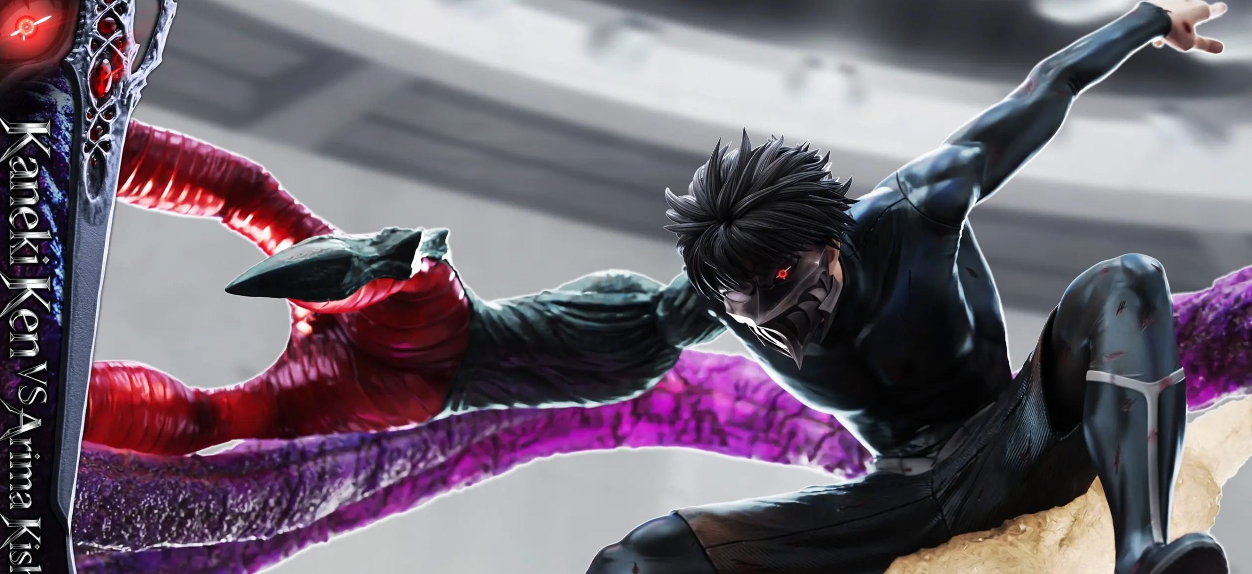 Black Goat Studio - Tokyo Ghoul Arima Takashi vs Kaneki Ken Statue