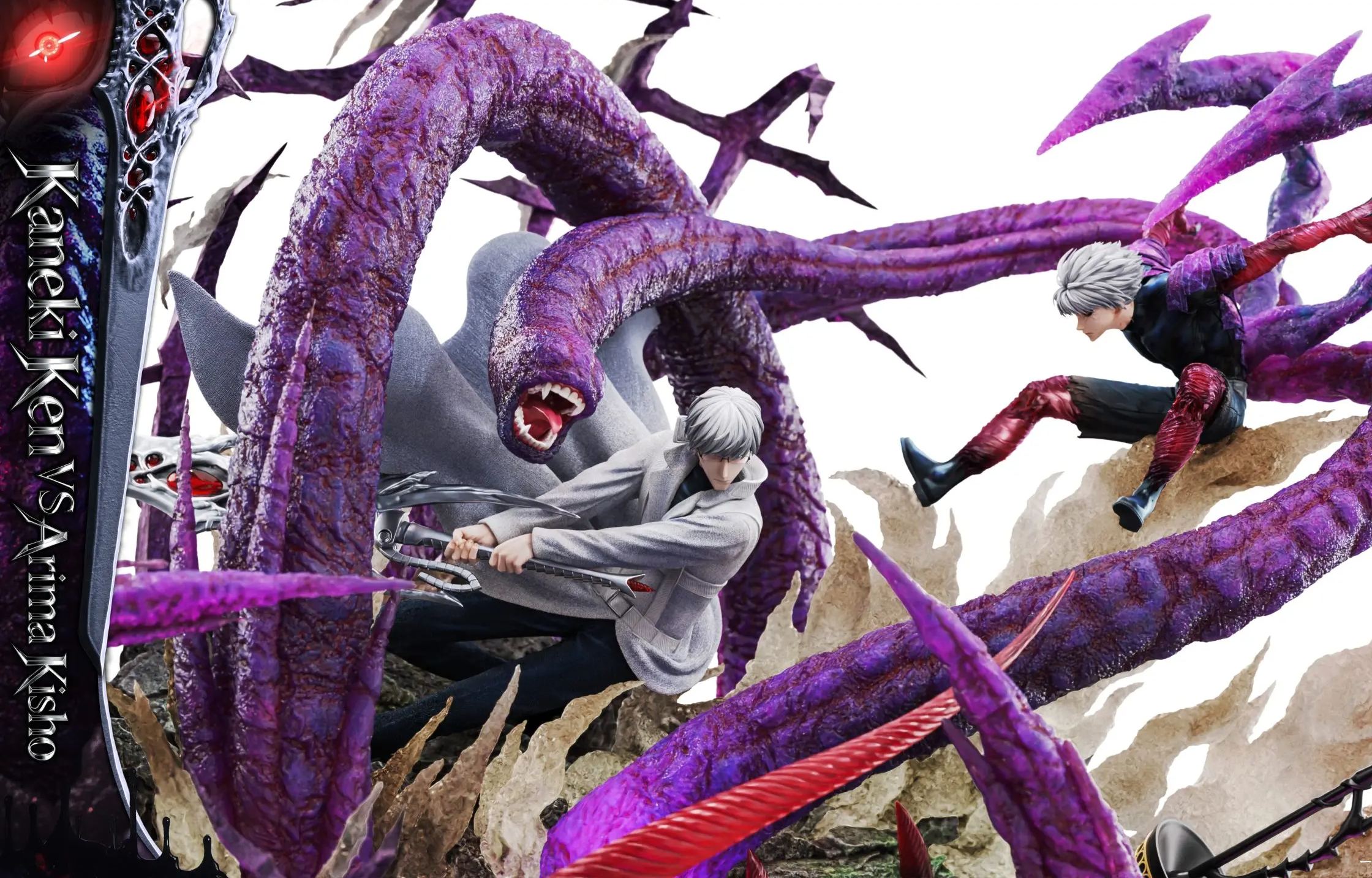 Black Goat Studio - Tokyo Ghoul Arima Takashi vs Kaneki Ken Statue