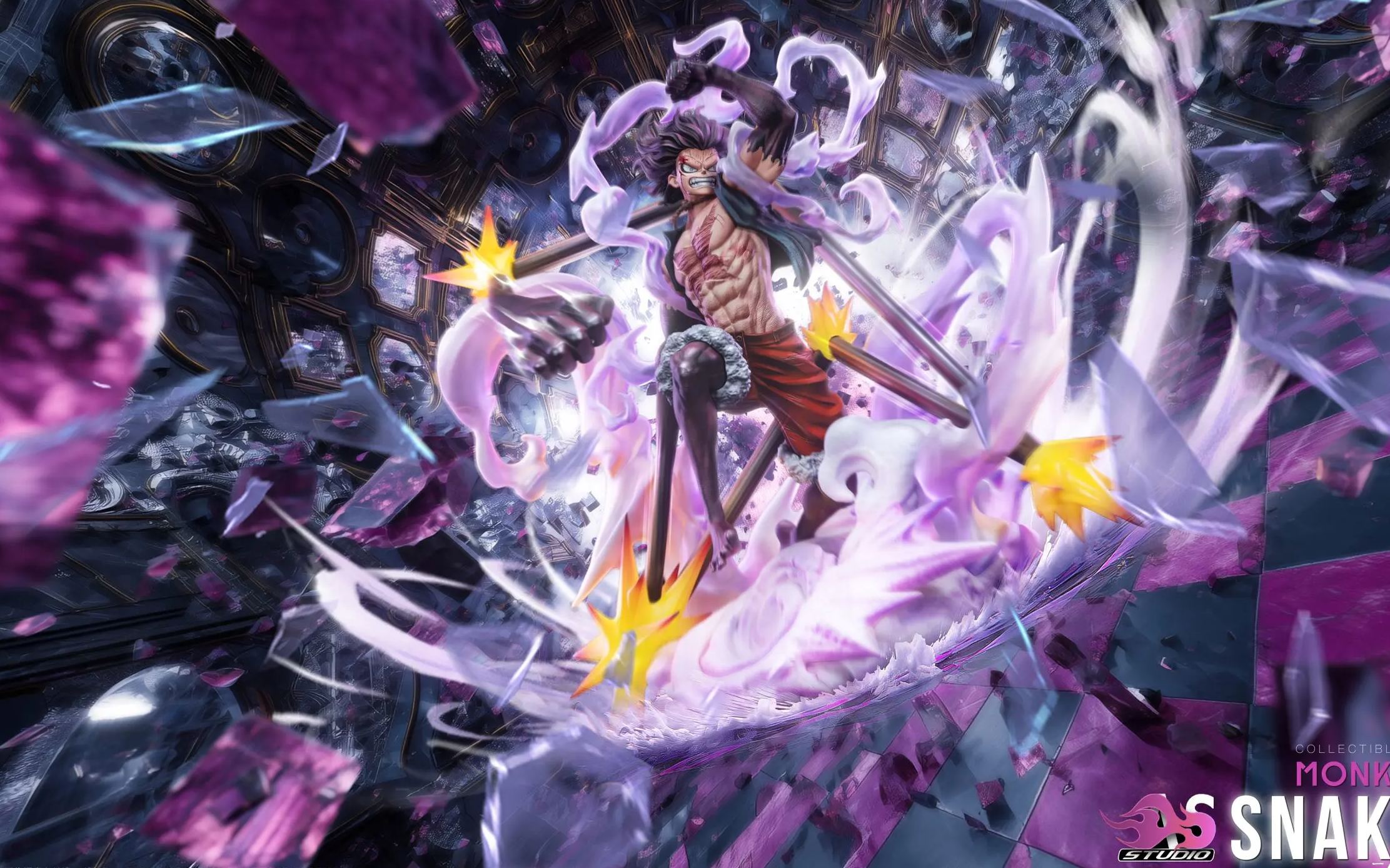 As Studio - One Piece Snake Man Luffy Statue