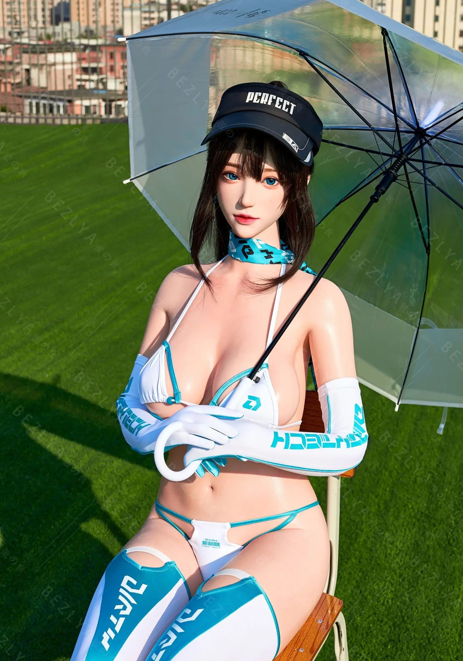 Bezlya - City Light Bath - Magnolia - No.2 Makeup 1/1 Silicone Doll (Licensed)Statue