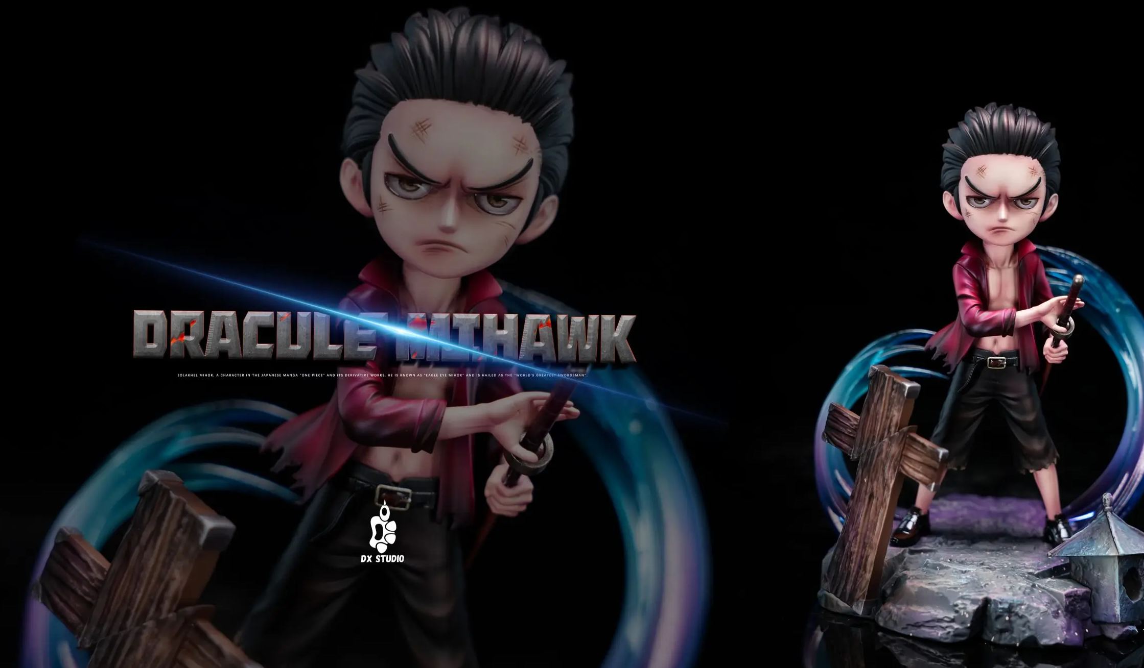 DX Studio -One Piece Childhood Doflamingo X Crocodile X Mihawk Statue 