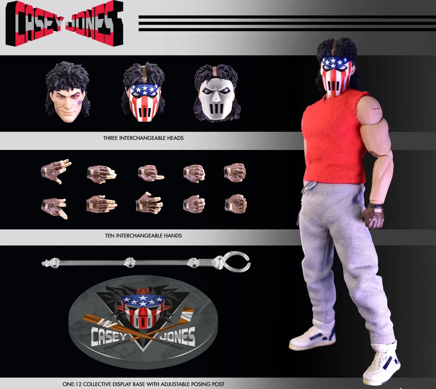 Mezco Studio - 1/12 Teenage Mutant Ninja Turtles - Casey Jones Figure (Licensed)Statue 