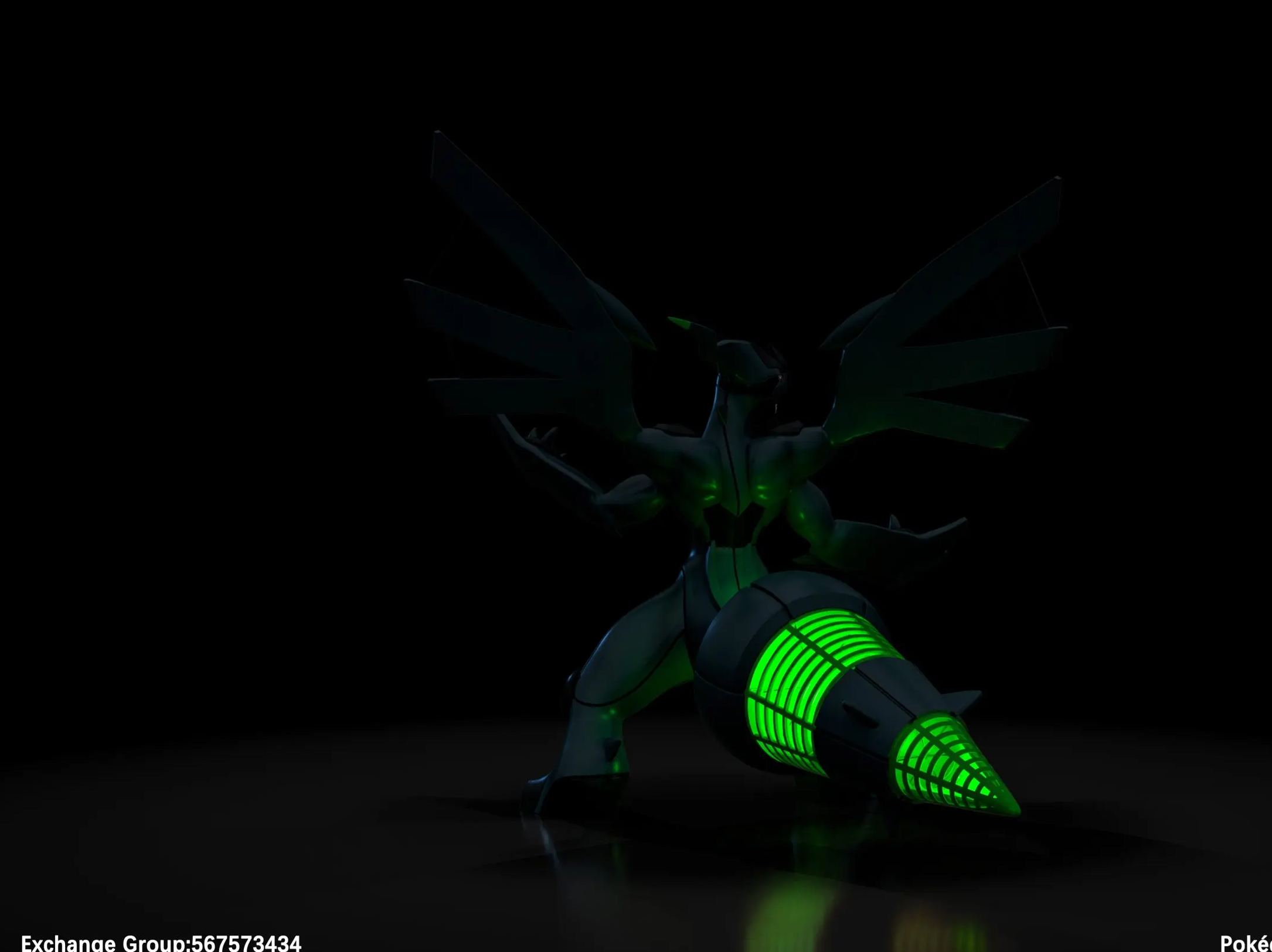 JB Studio -Pokemon  Pokedex Series #644 Zekrom Statue 