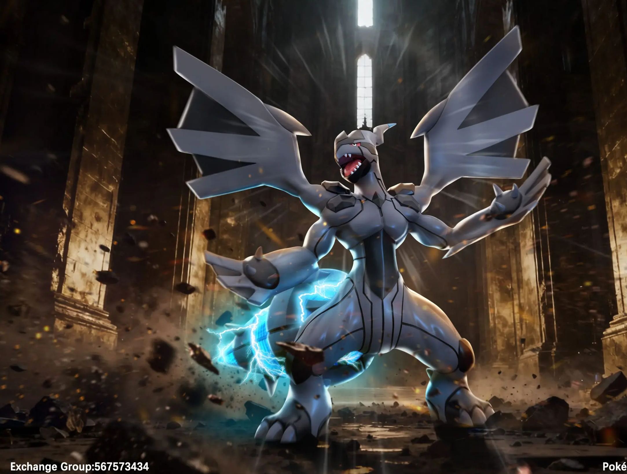 JB Studio -Pokemon  Pokedex Series #644 Zekrom Statue 