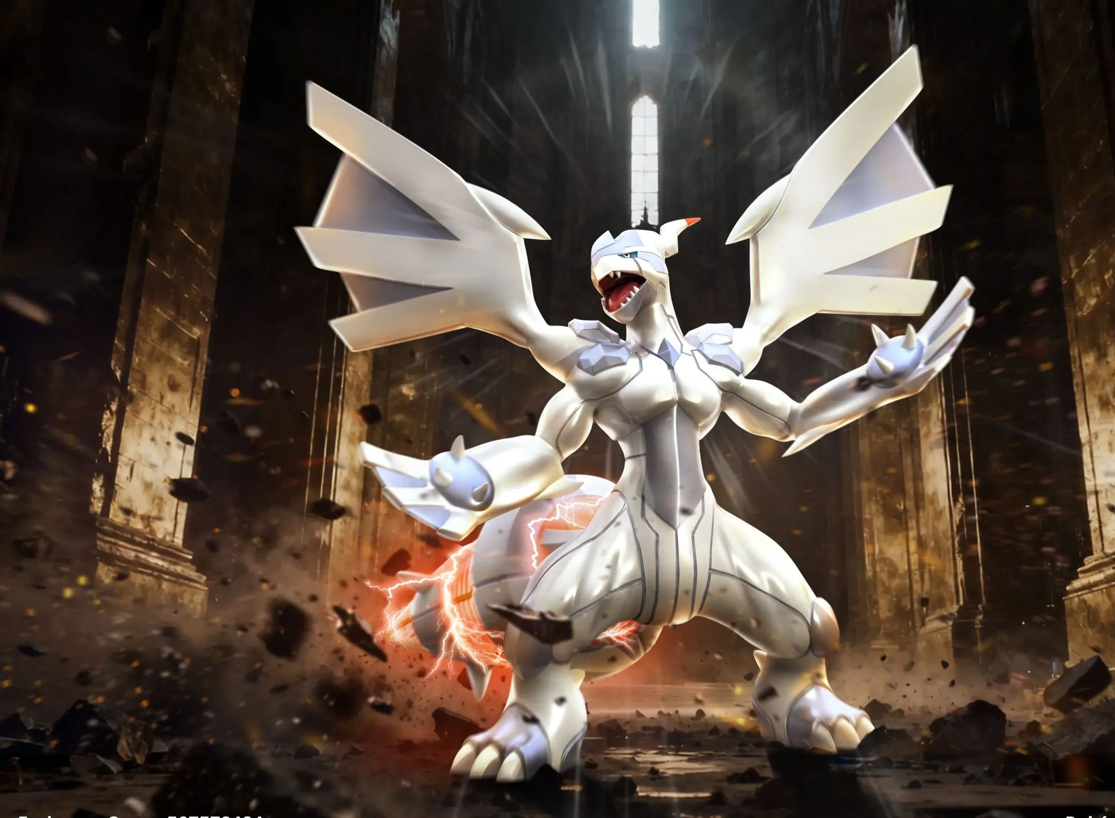 JB Studio -Pokemon  Pokedex Series #644 Zekrom Statue 