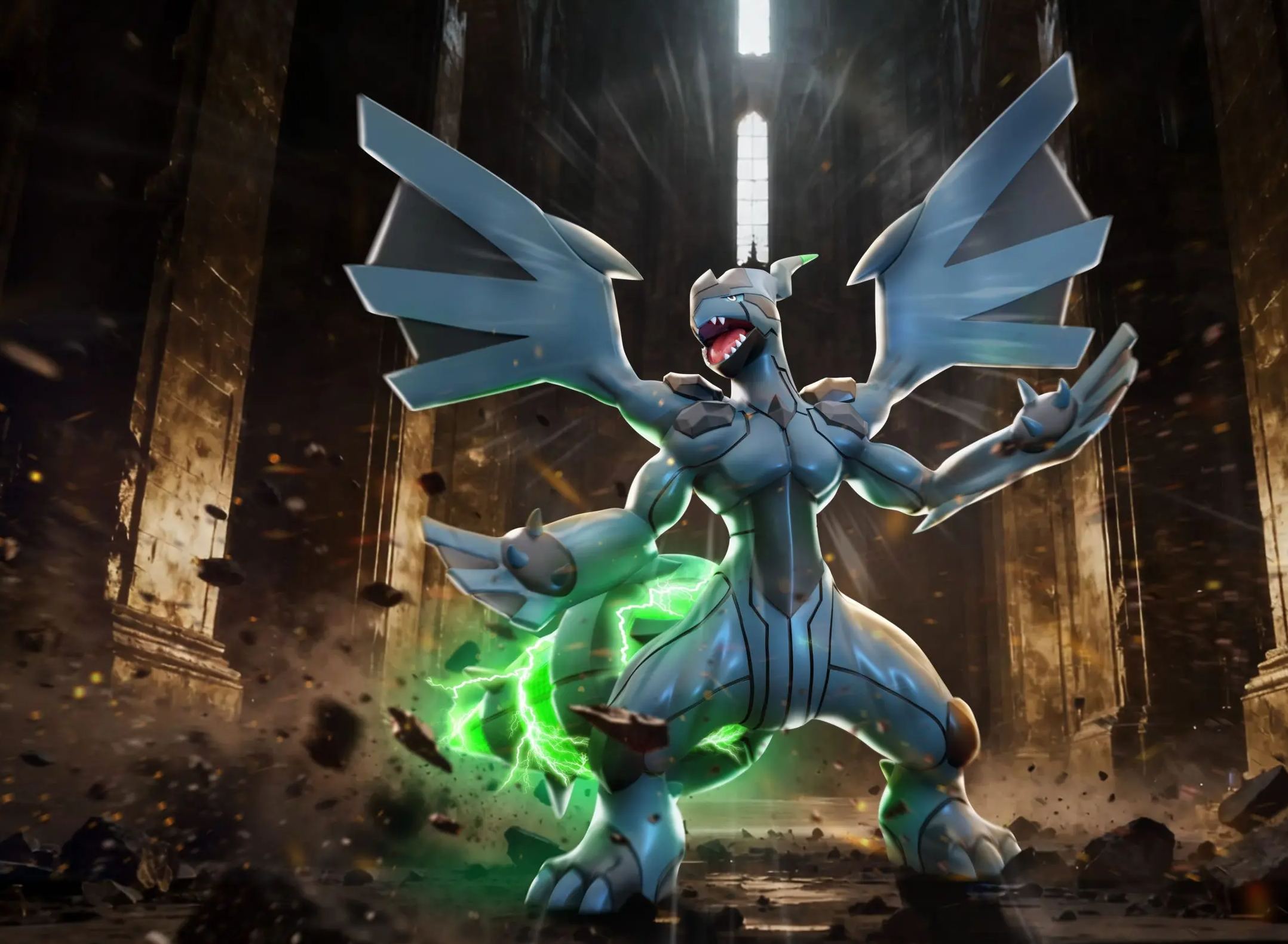 JB Studio -Pokemon  Pokedex Series #644 Zekrom Statue 