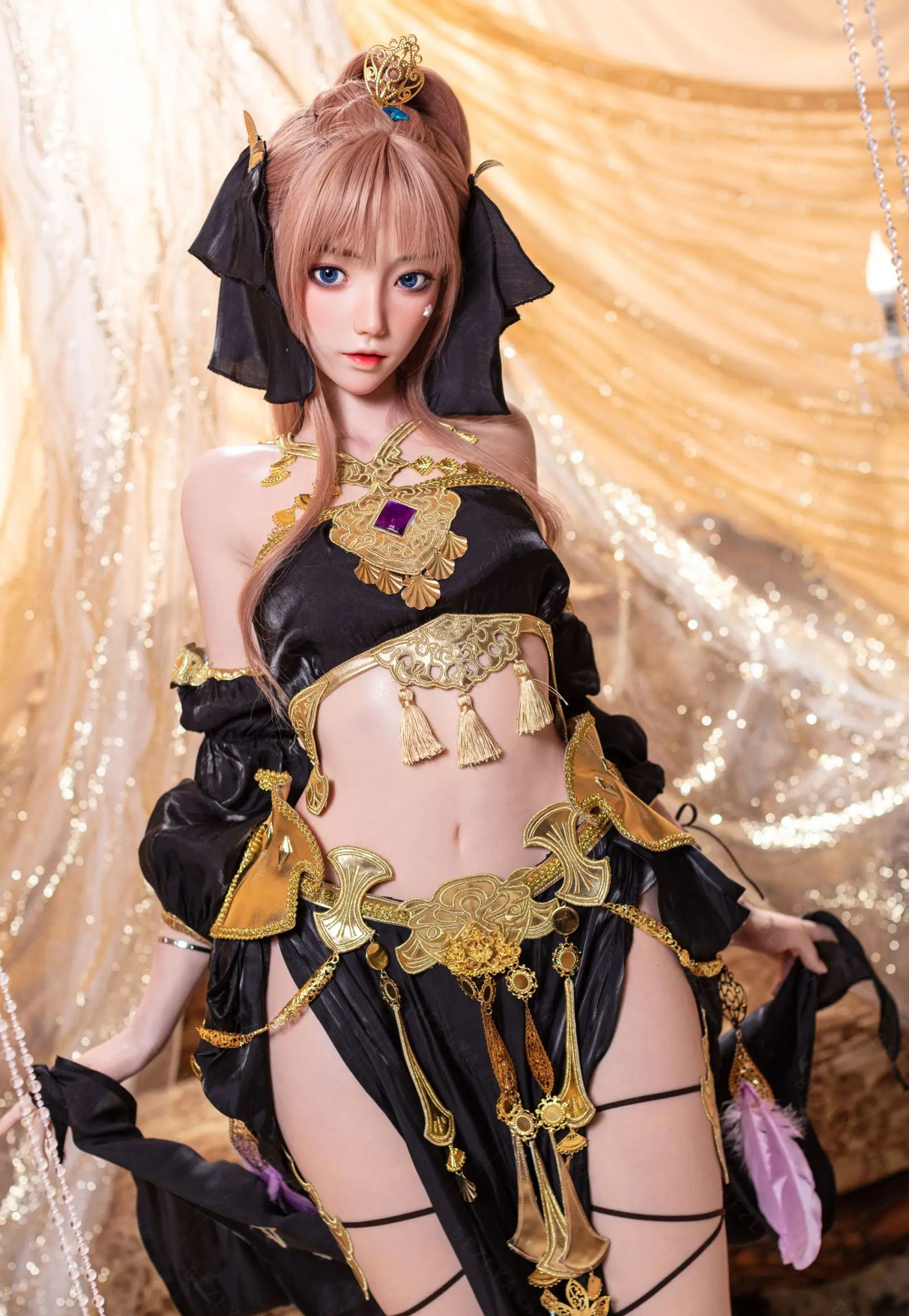 Bezlya - Final Fantasy XIV Dancer Cosplay Costume - Sunset - No.2 Ultra Makeup - 1/1 Silicone Doll Statue