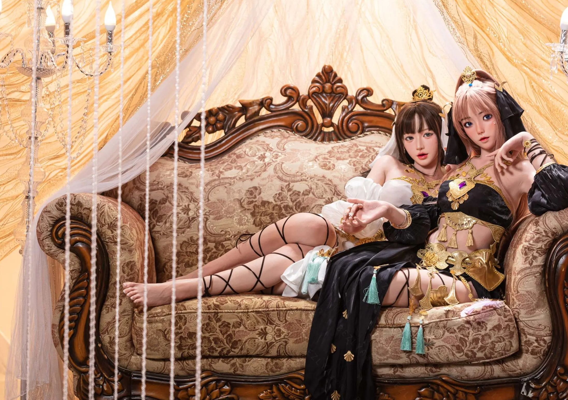 Bezlya - Final Fantasy XIV Dancer Cosplay Costume - Sunset - No.2 Ultra Makeup - 1/1 Silicone Doll Statue