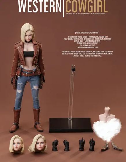 HEART HUNTER Blonde Cowboy Girl 1/6 Action Figure