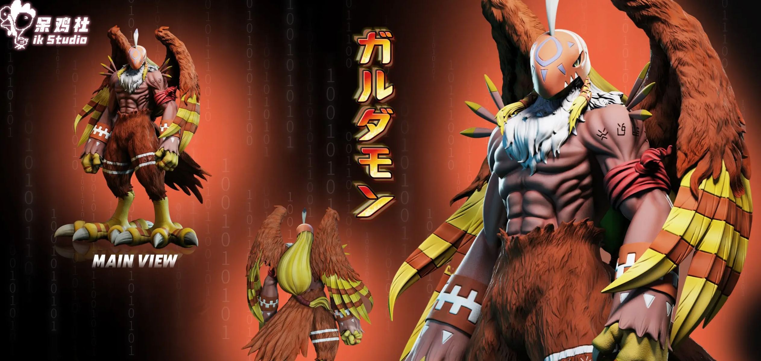 IK Studio - Digimon Garudamon X Sora Statue 