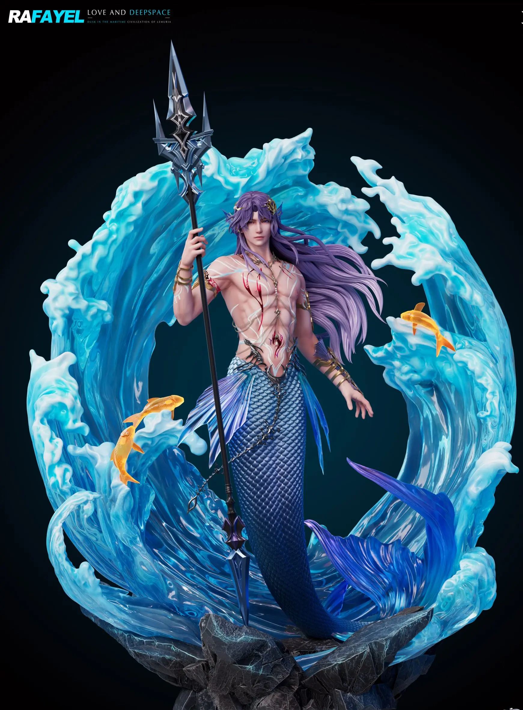 Yun Gu Studio - Love and Deepspace  Mermaid Rafayel 1/6 Statue
