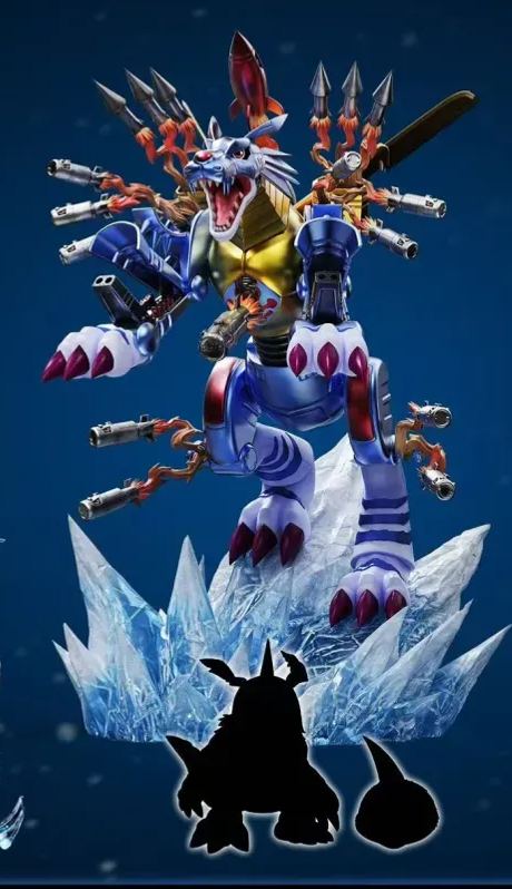 Crazy Nest Studio - Digimon Metal Garurumon Statue