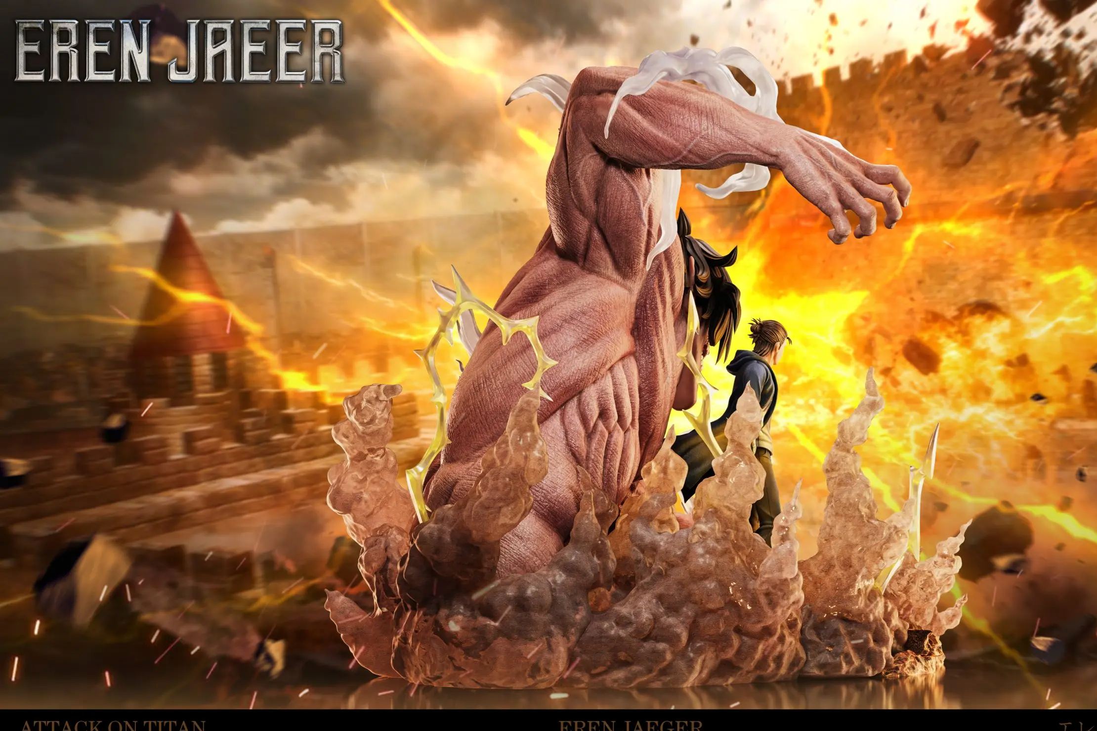 Void Studio - Attack on Titan The Nine Titans Resonance Series First Wave: Eren vs. Pieck Statue 