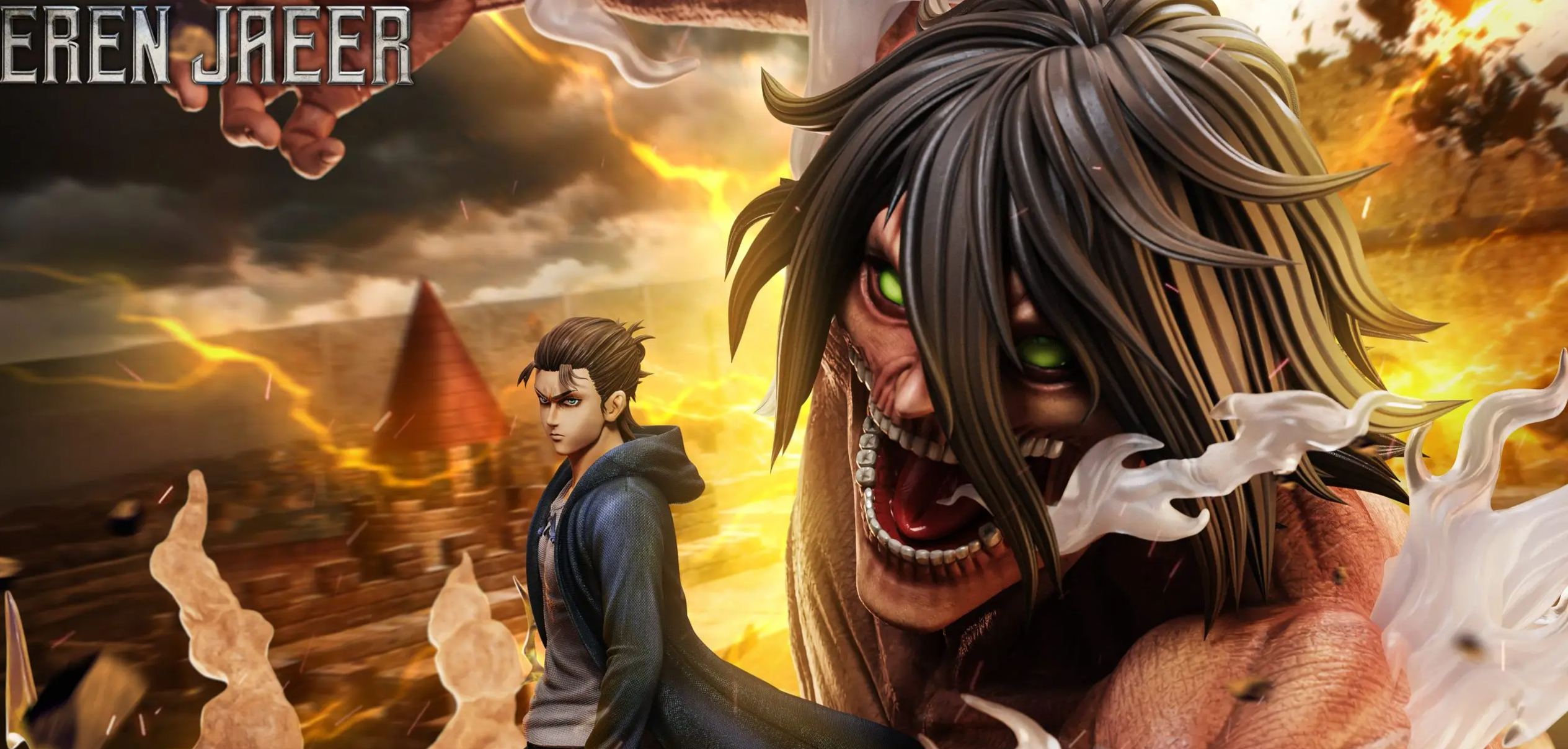 Void Studio - Attack on Titan The Nine Titans Resonance Series First Wave: Eren vs. Pieck Statue 