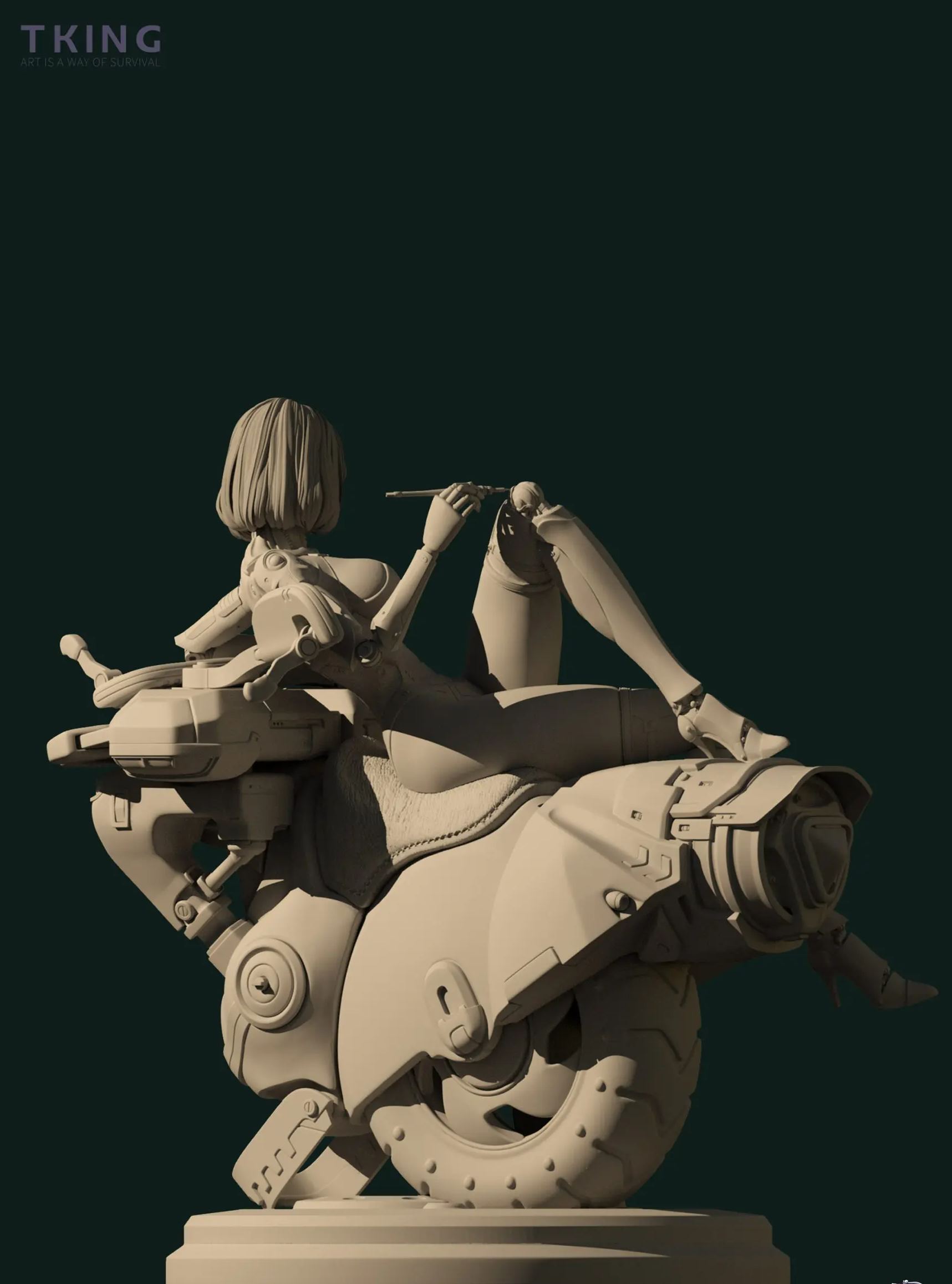 Tking Studio - Lucy GK White Model Cyberpunk: Edgerunners Statue 