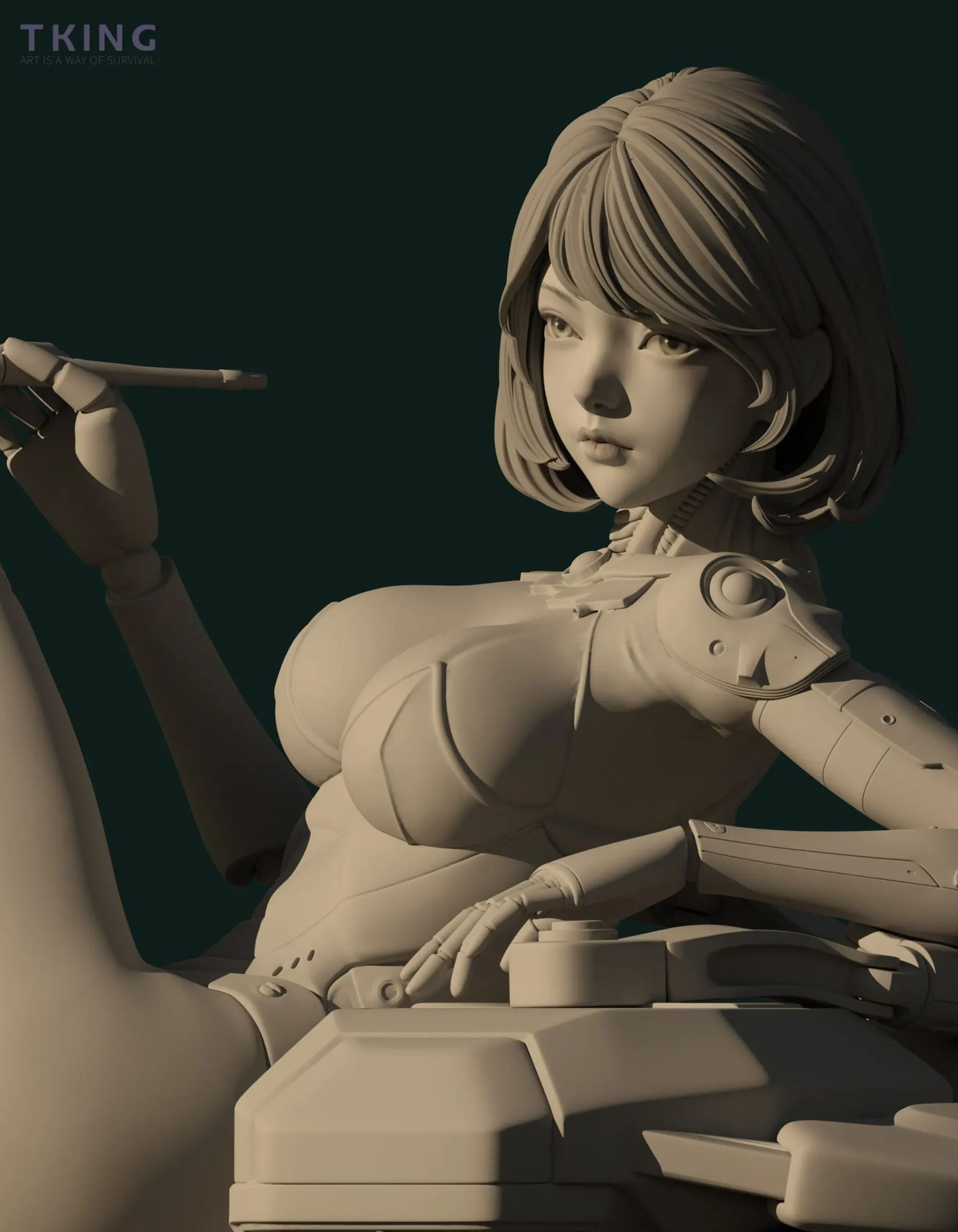 Tking Studio - Lucy GK White Model Cyberpunk: Edgerunners Statue 