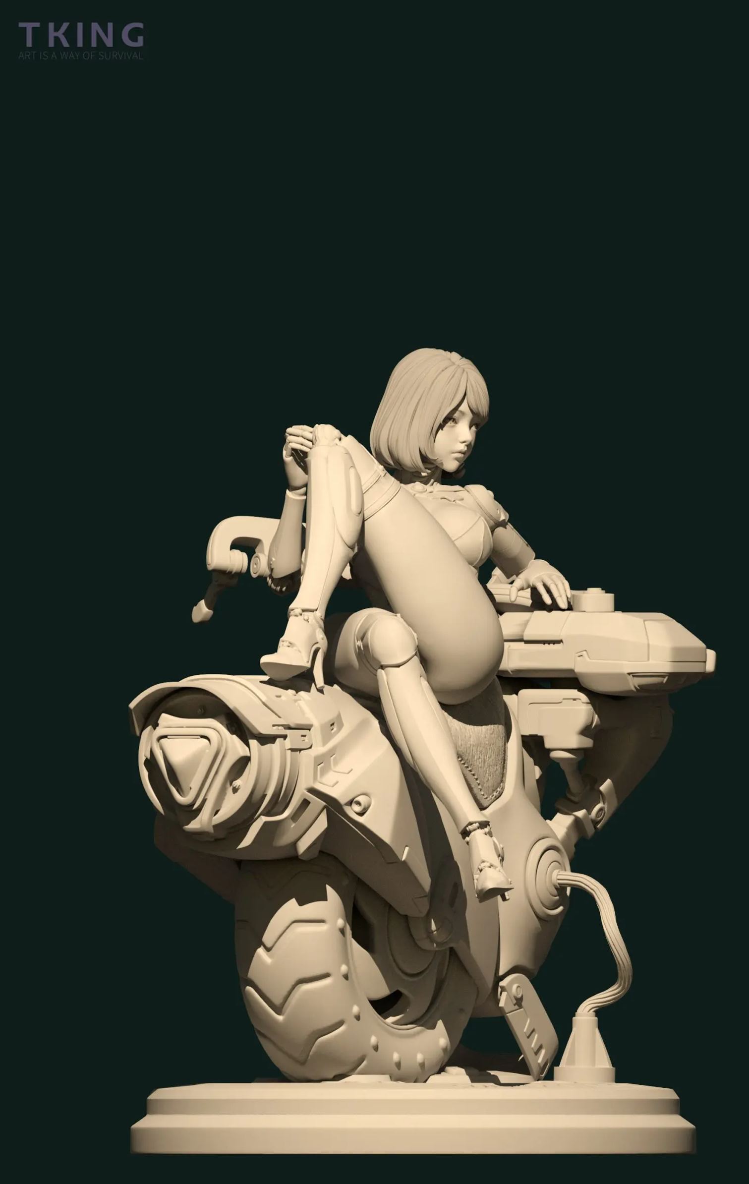 Tking Studio - Lucy GK White Model Cyberpunk: Edgerunners Statue 