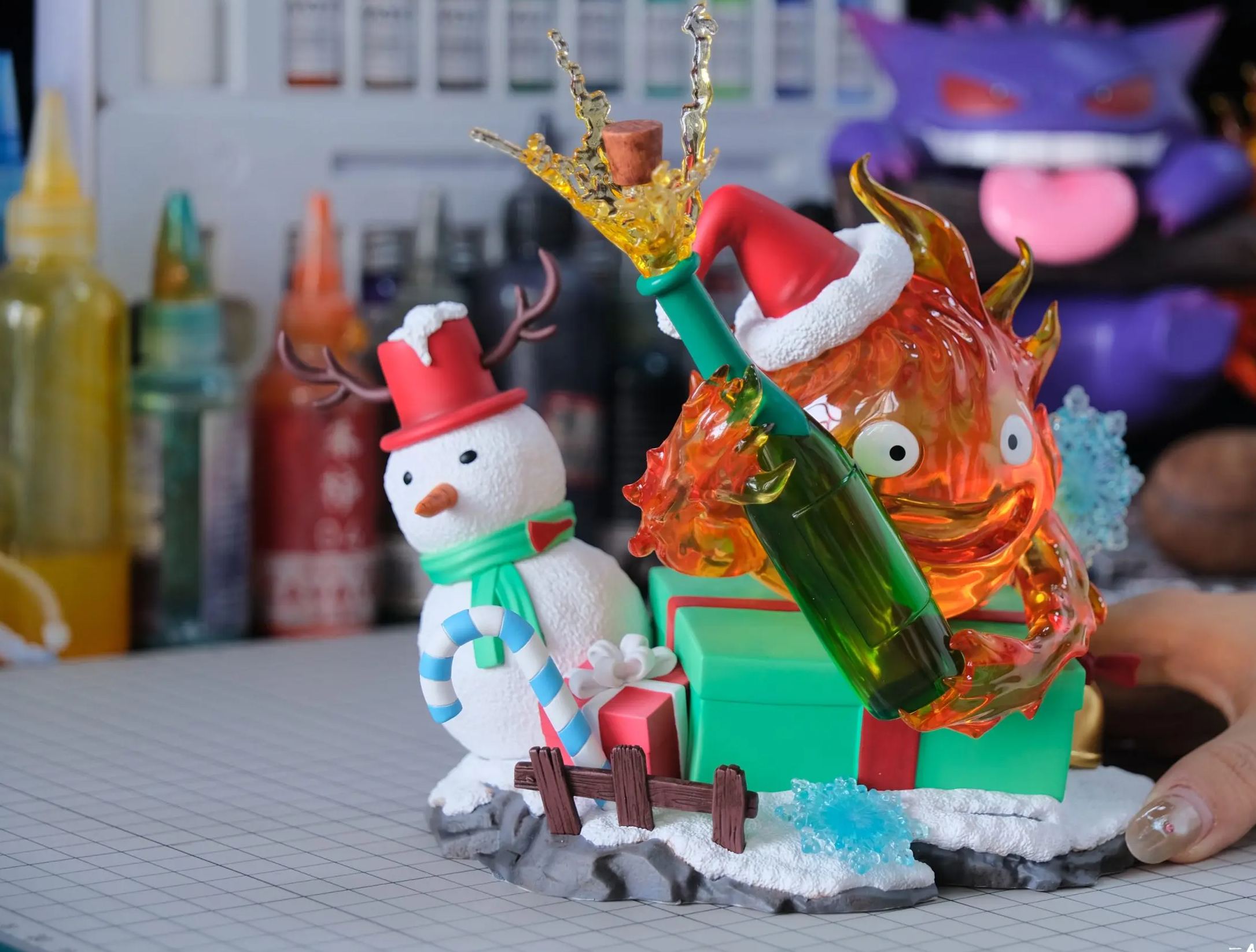 MMLAND Studio - Christmas Calcifer Howl's Moving Castle Statue 