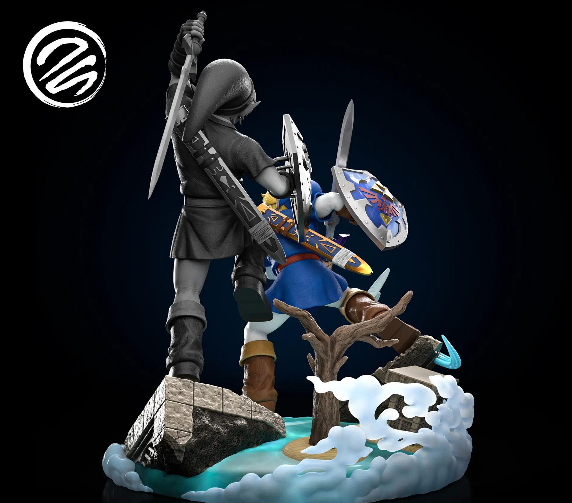 Dream Studio - Link Vs Dark Link The Legend of Zelda Statue 