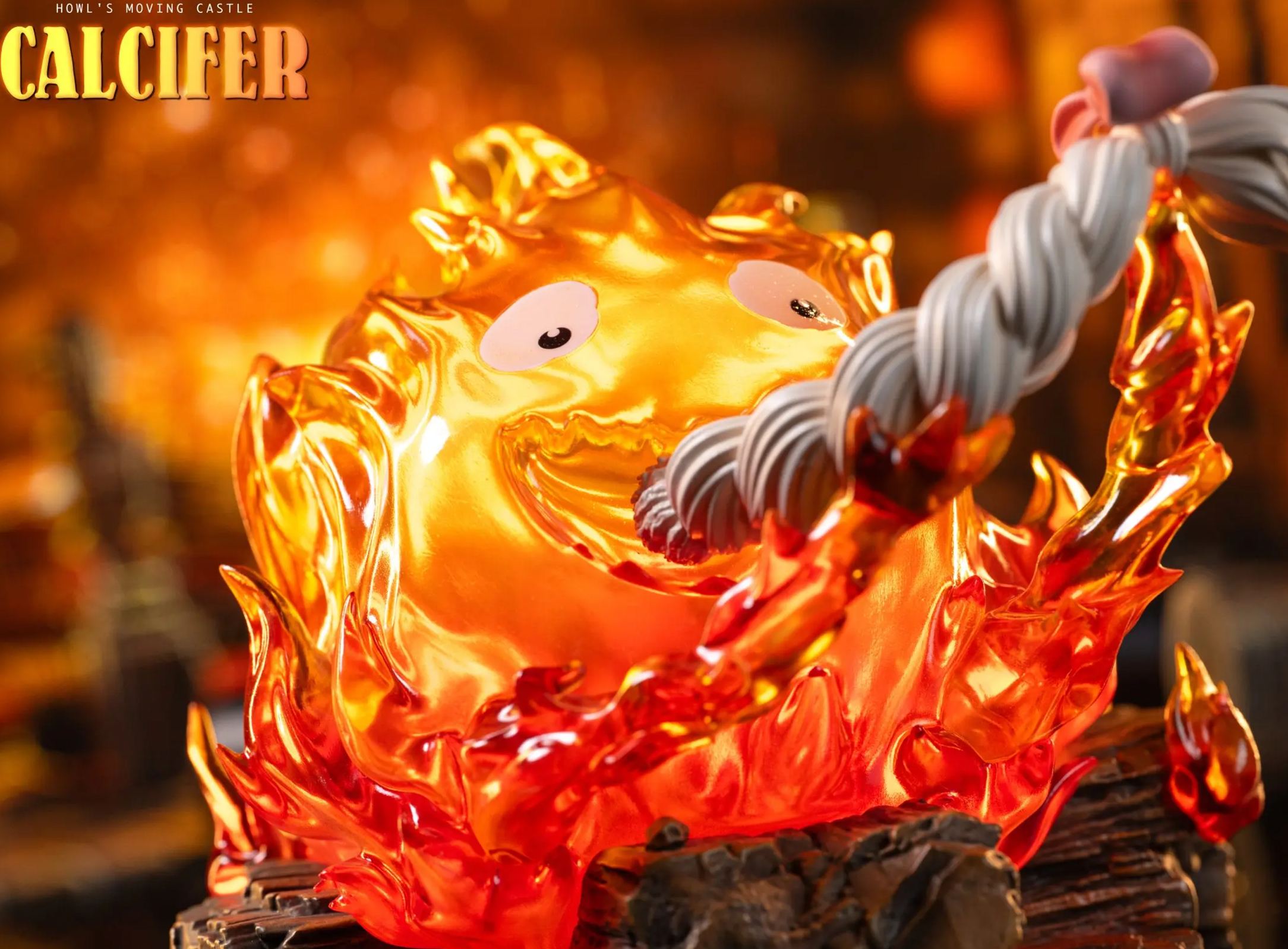 Wu Yu Studio - Calcifer Eating Hair Howl's Moving Castle Statue 