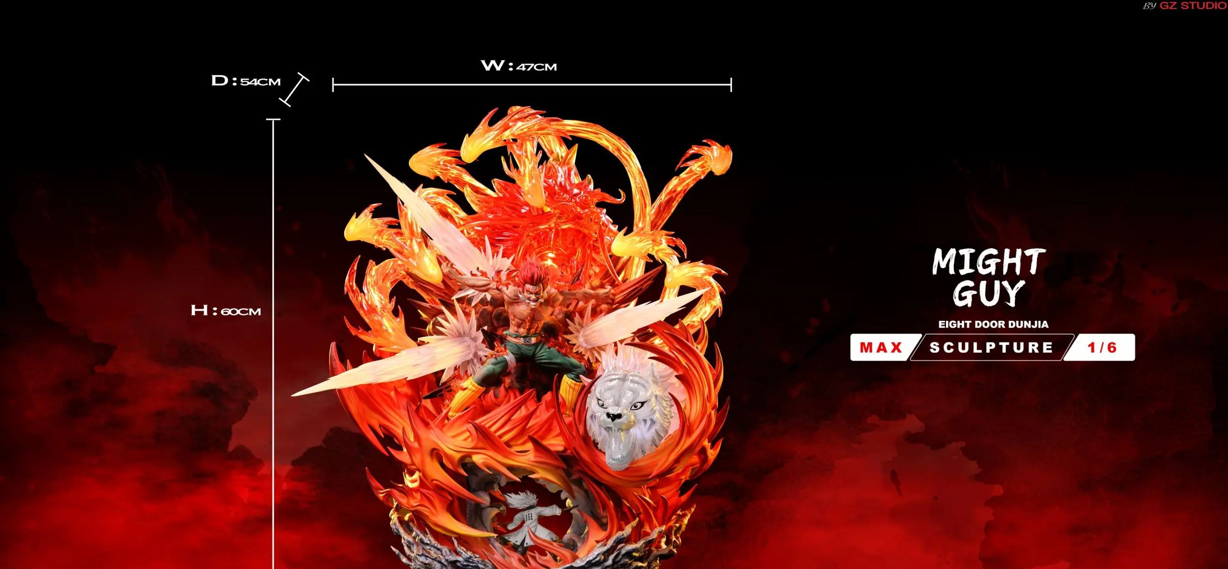 GZ Studio - Azure Beast Eight Gates's Might Guy Naruto Statue