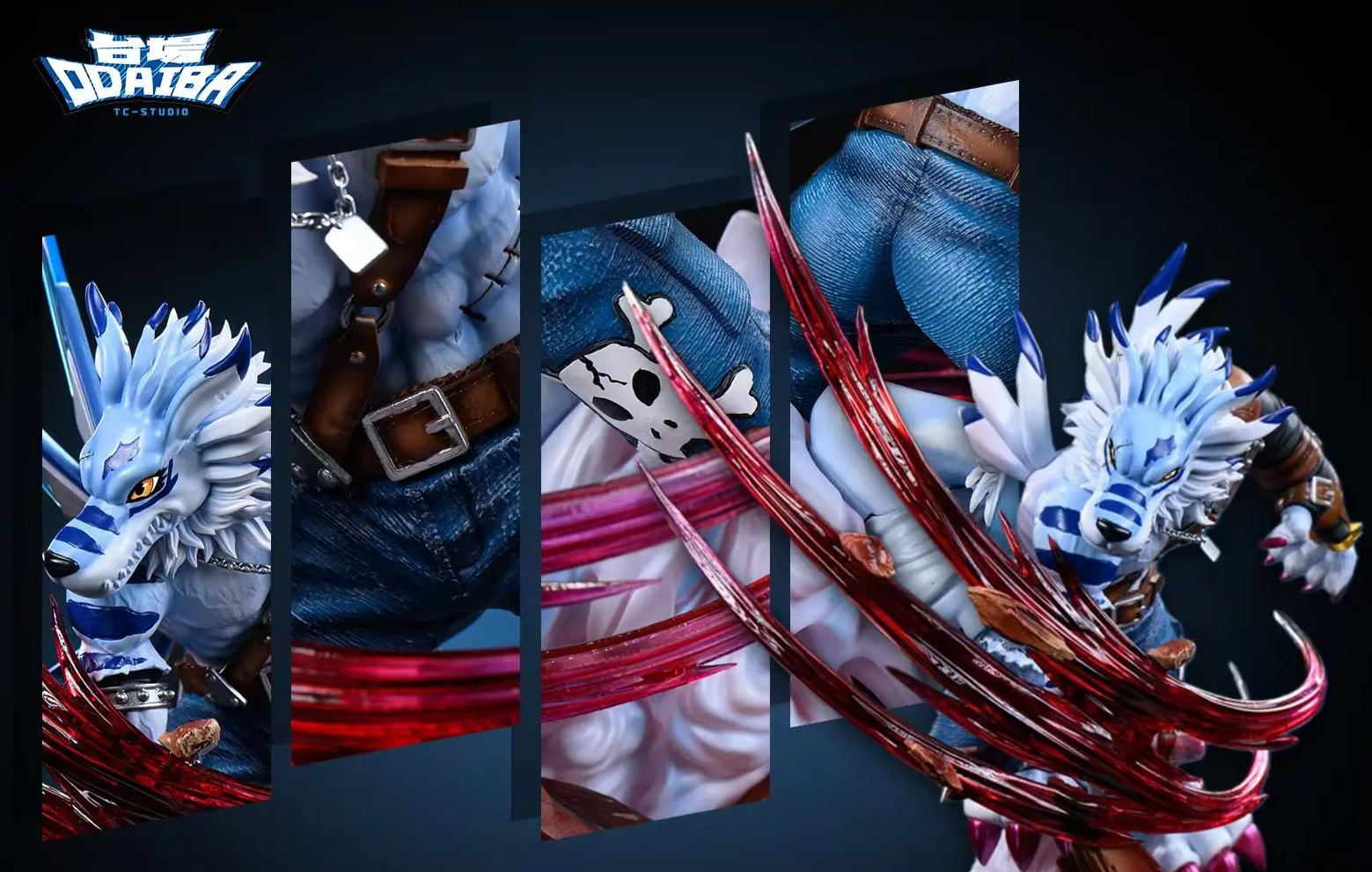 TC Studio - WereGarurumon Kaiser Nail Digimon Statue