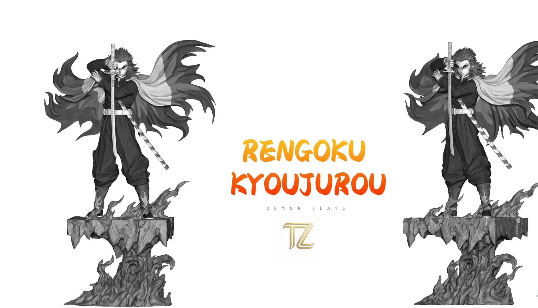 TZ Studio - Flame Hashira Kyojuro Rengoku Demon Slayer Statue 