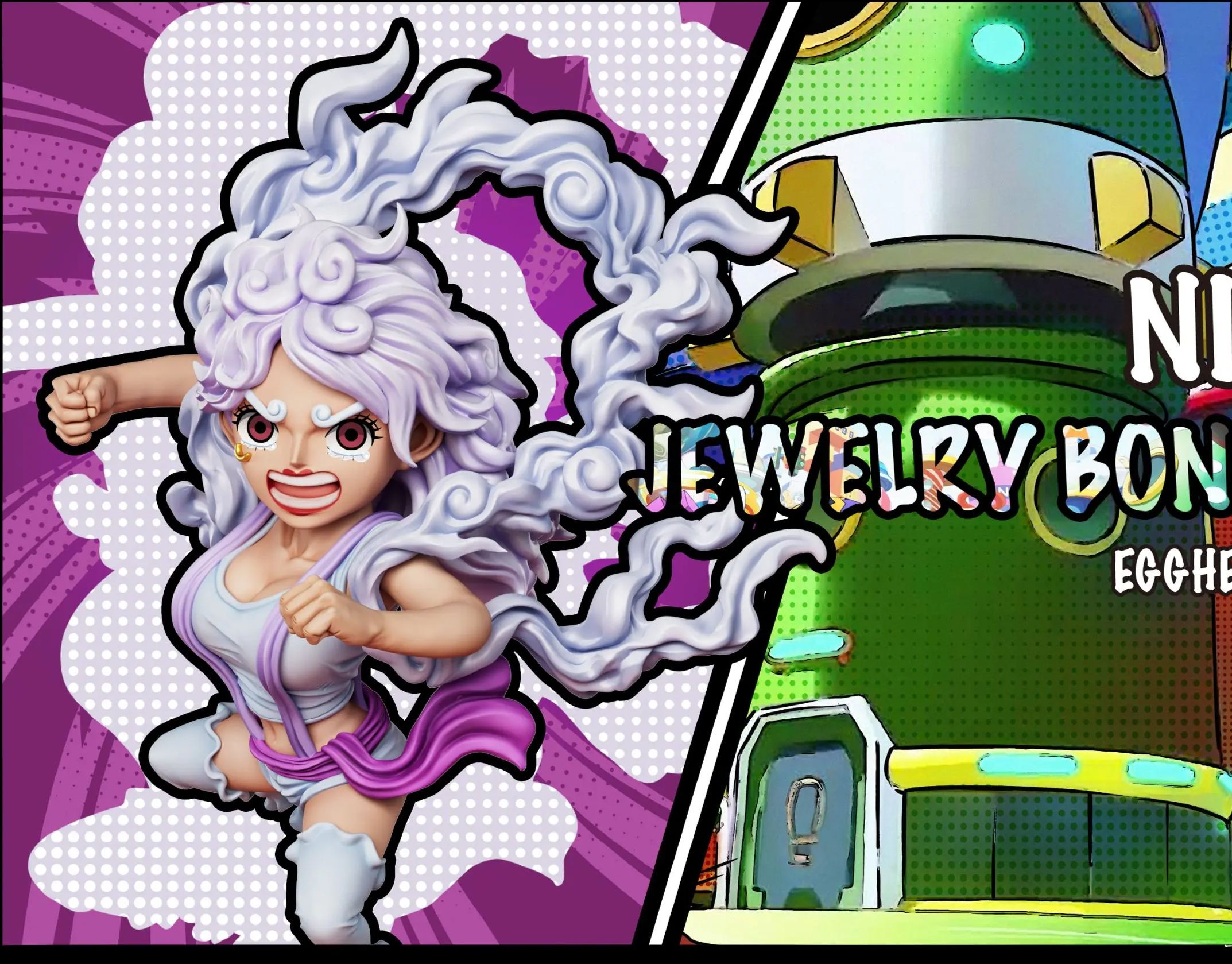 YZ Studio - Egghead Nikka Luffy x Nikka Jewelry Bonney One Piece Statue 