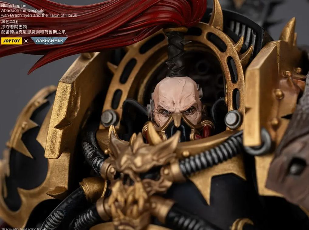 JOYTOY - 1/18 Black Legion Abaddon the Despoiler with Drach'nyen and the Talon of Horus JT02922 (Licensed) Statue